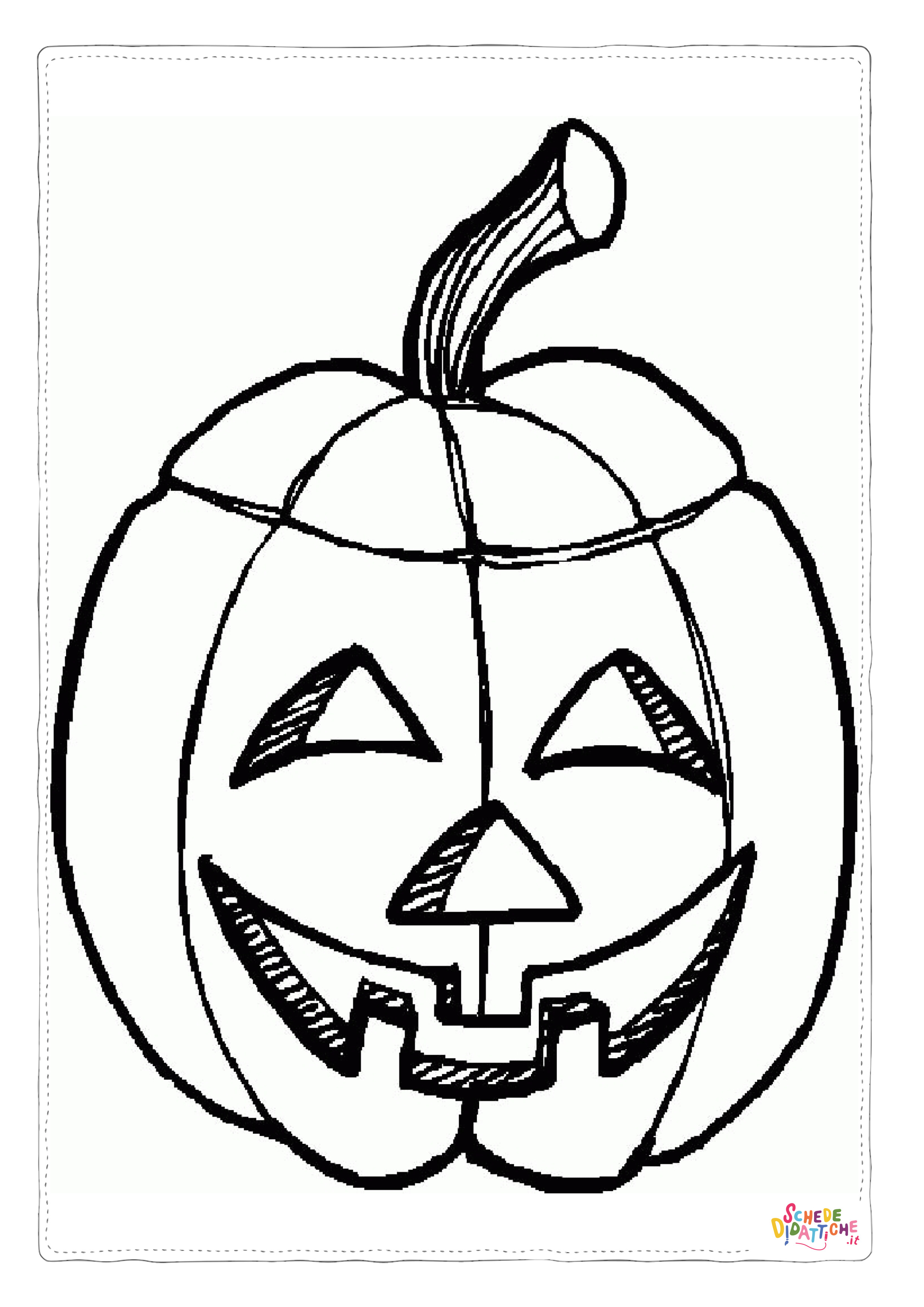 Disegno "Disegno di zucca di Halloween da stampare e colorare 58" Disegno di zucca di Halloween da stampare e colorare 58