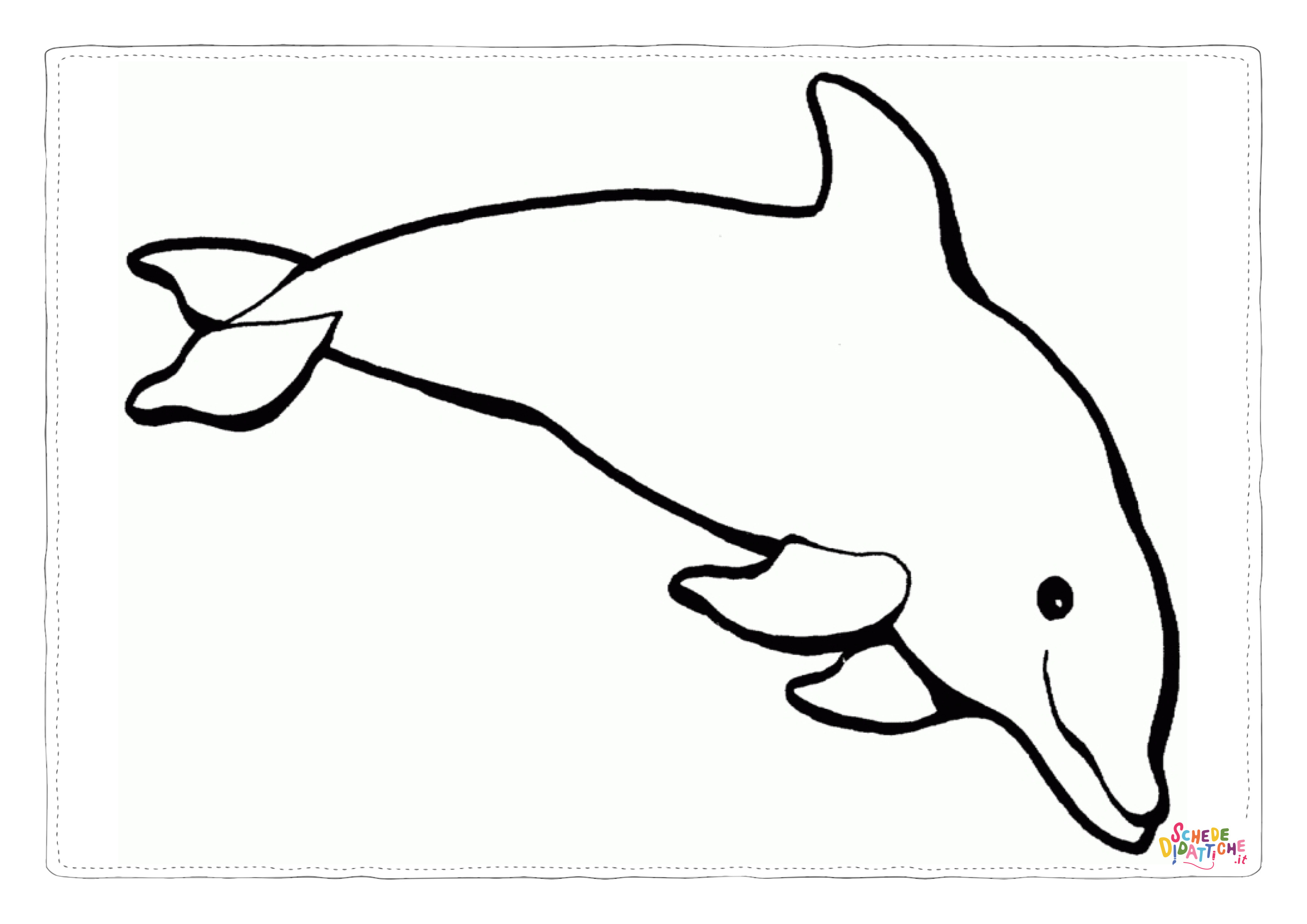 Disegno "Disegno di delfino da stampare e colorare 30" Disegno di delfino da stampare e colorare 30