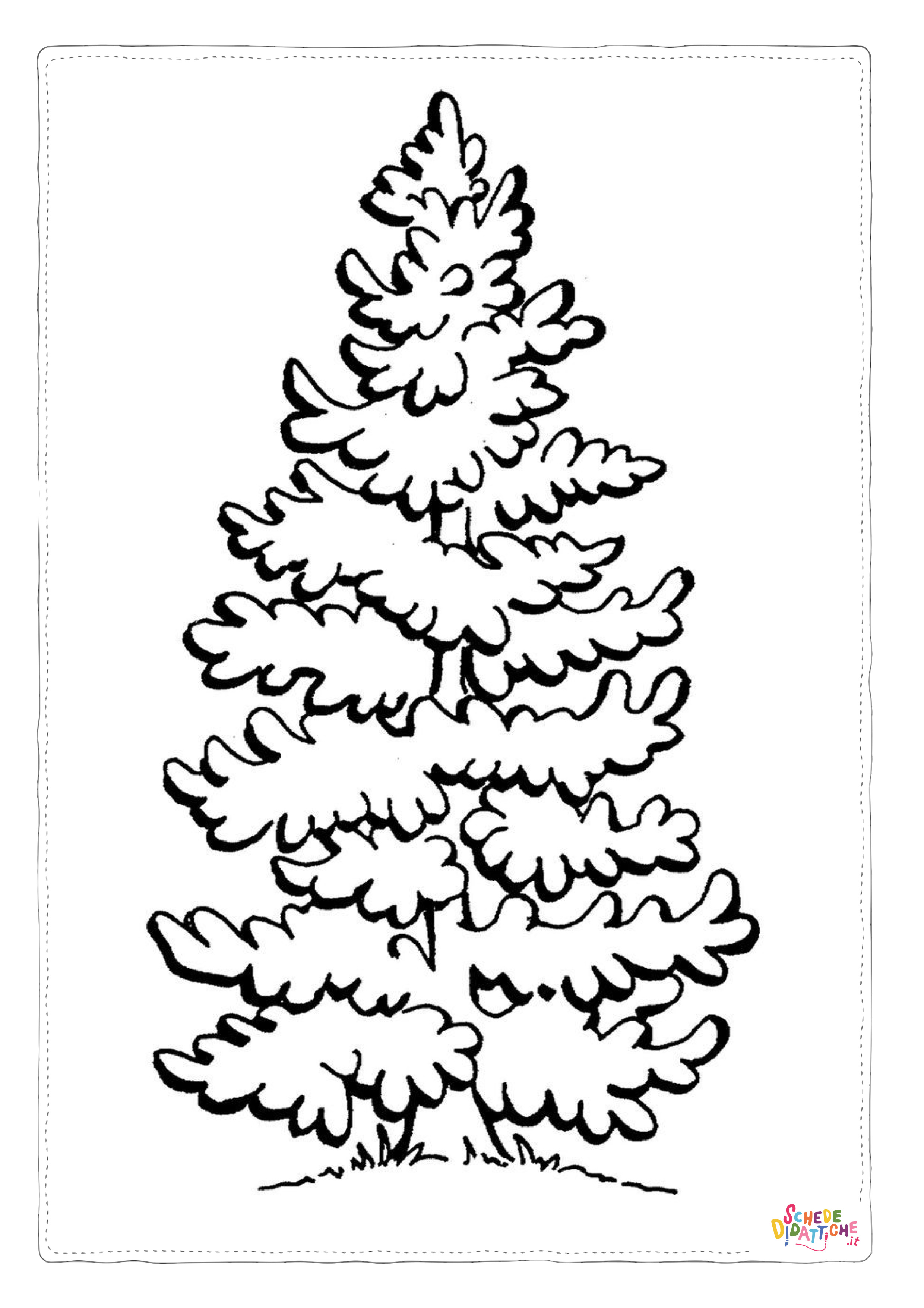 Disegno "Disegno di albero di Natale da stampare e colorare 5" Disegno di albero di Natale da stampare e colorare 5