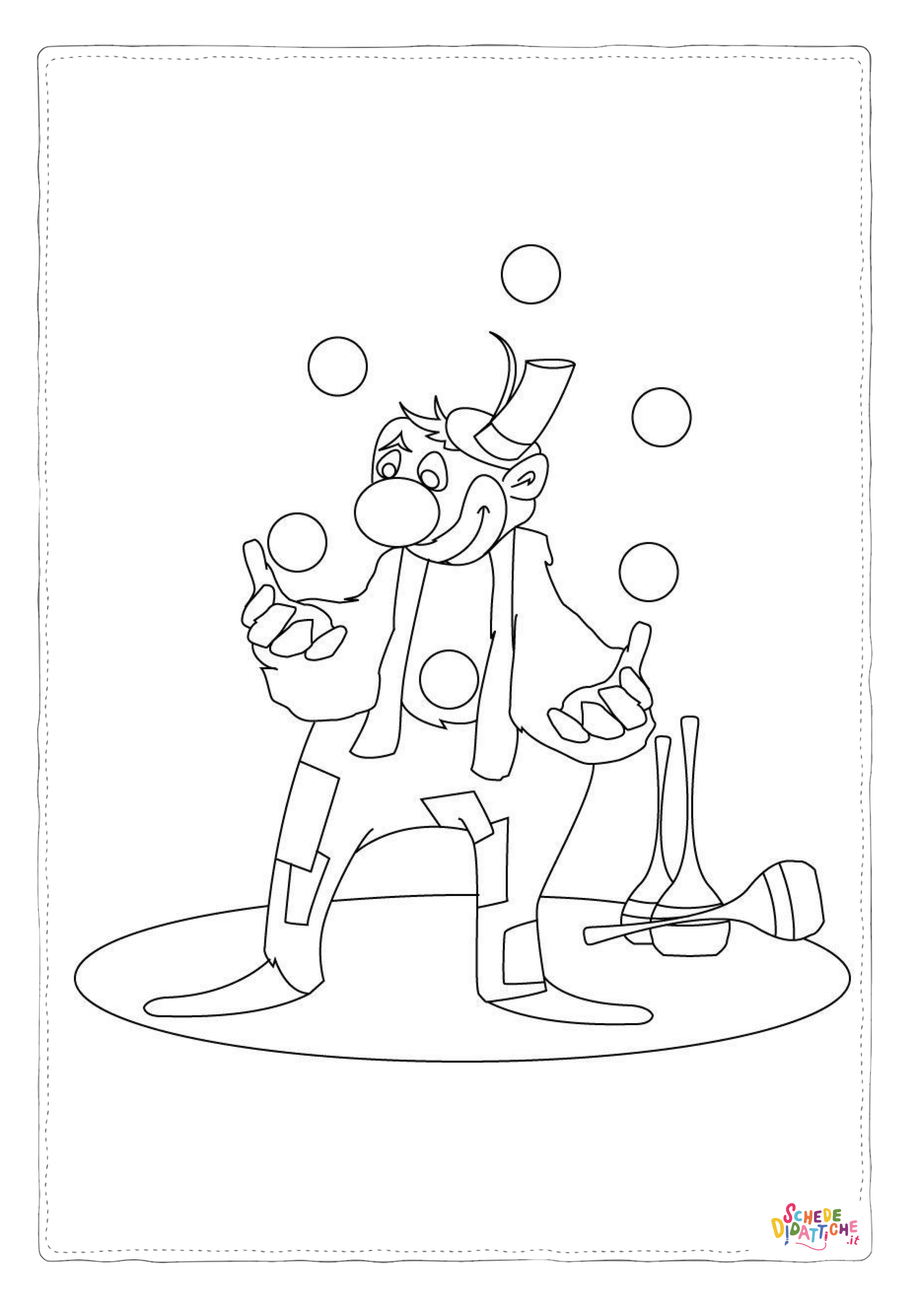 Disegno di clown da stampare e colorare 53