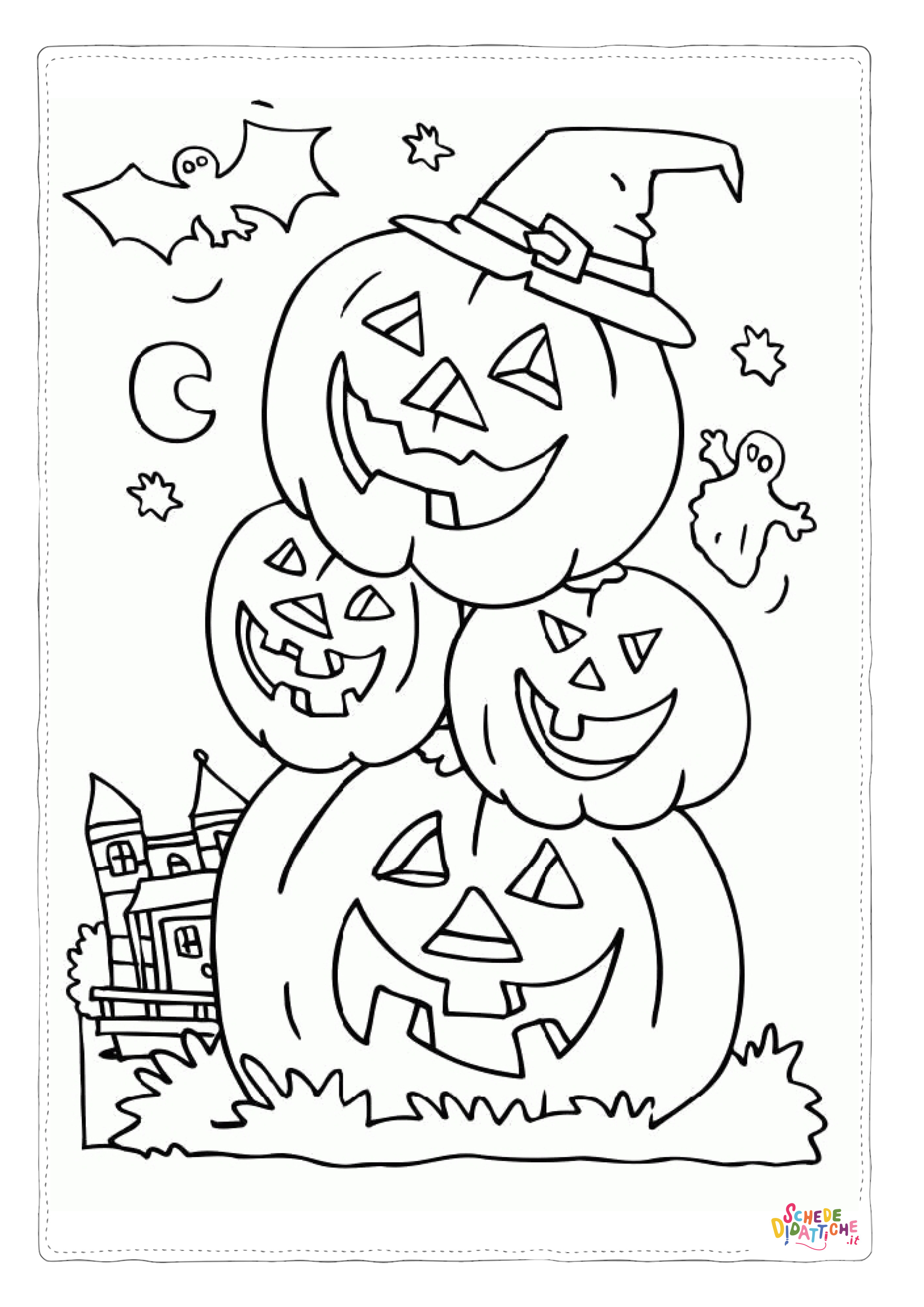 Disegno "Disegno di zucca di Halloween da stampare e colorare 76" Disegno di zucca di Halloween da stampare e colorare 76