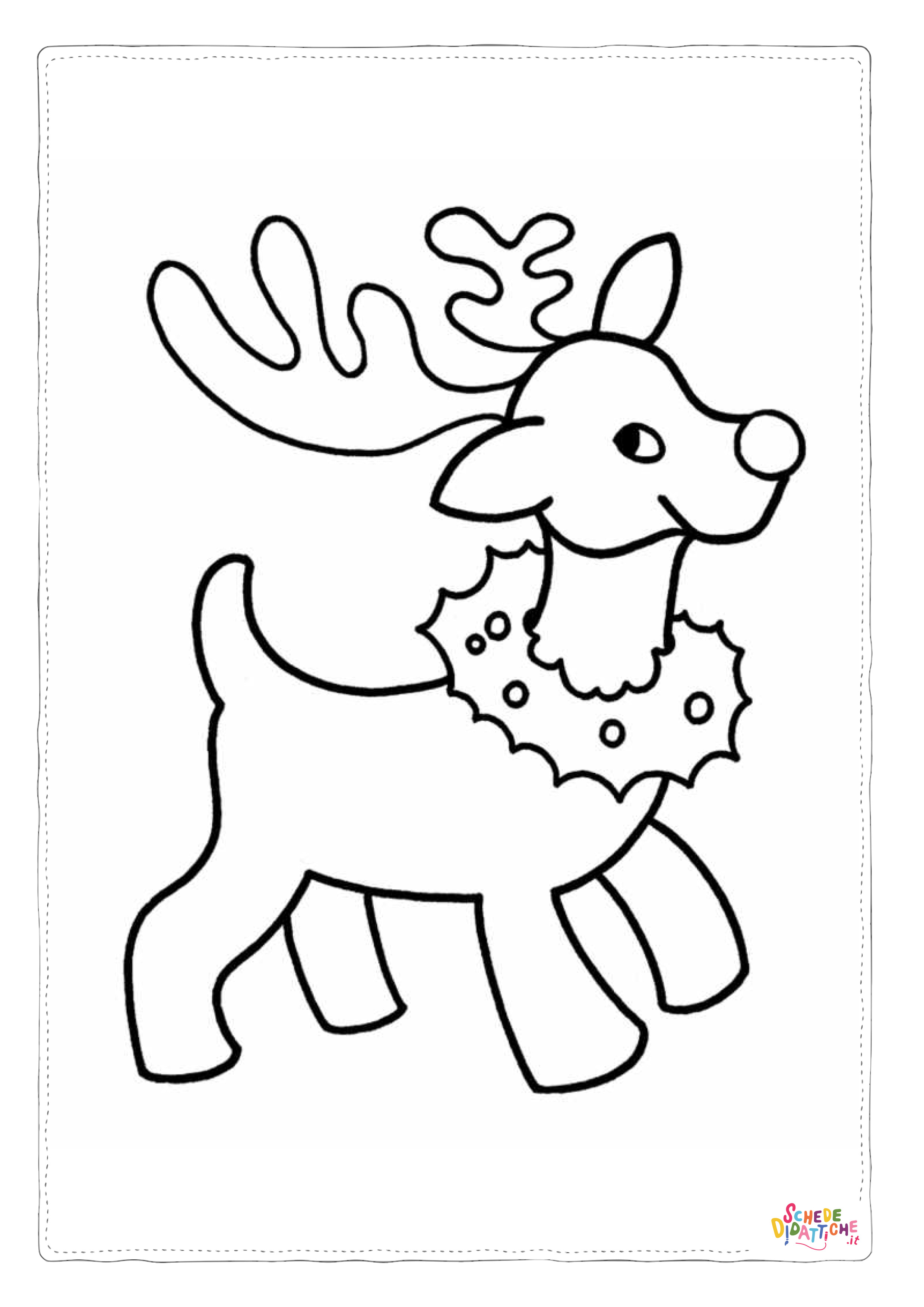 Disegno di renna da stampare e colorare 21