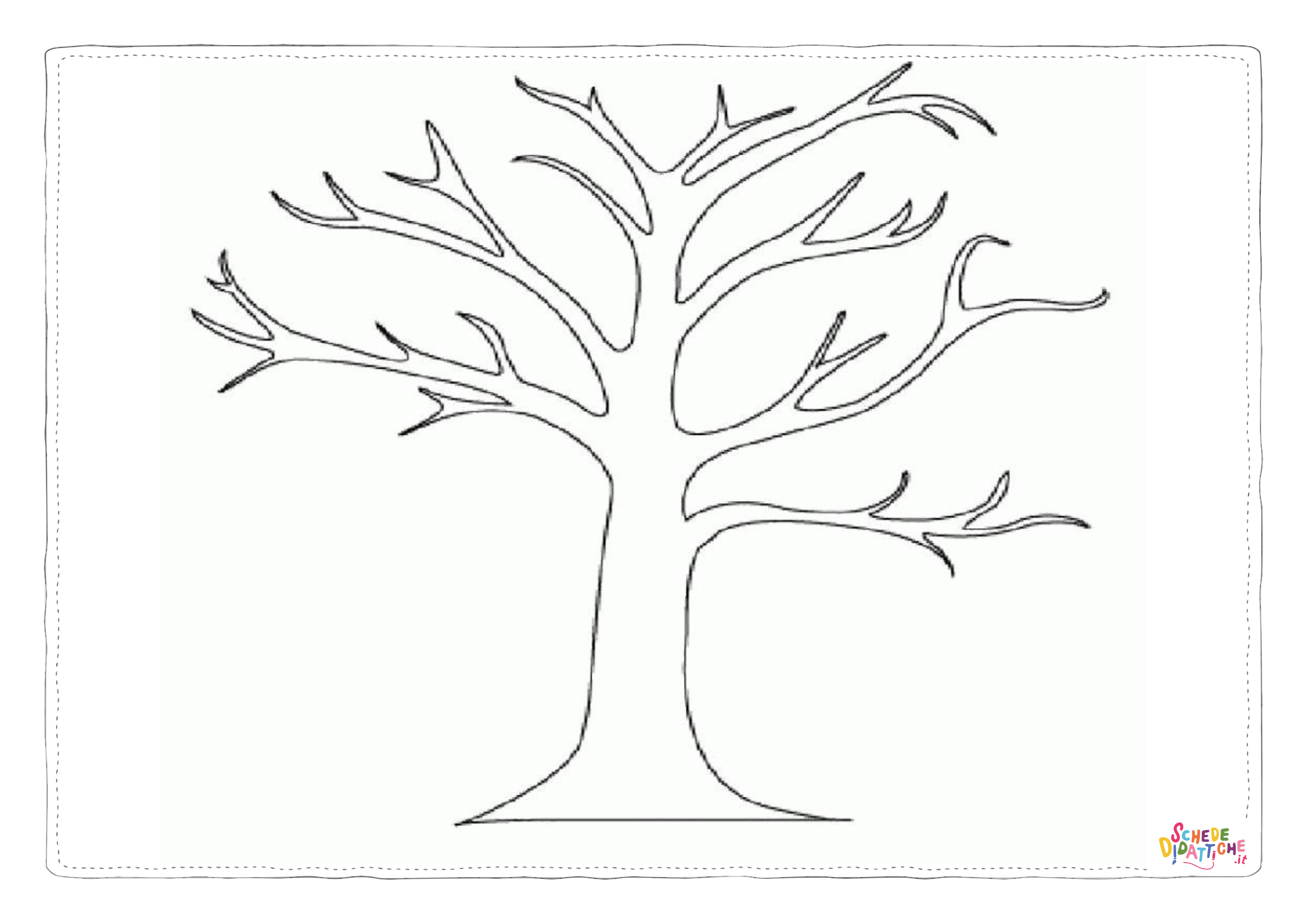 Disegno "Disegno di albero da stampare e colorare 122" Disegno di albero da stampare e colorare 122