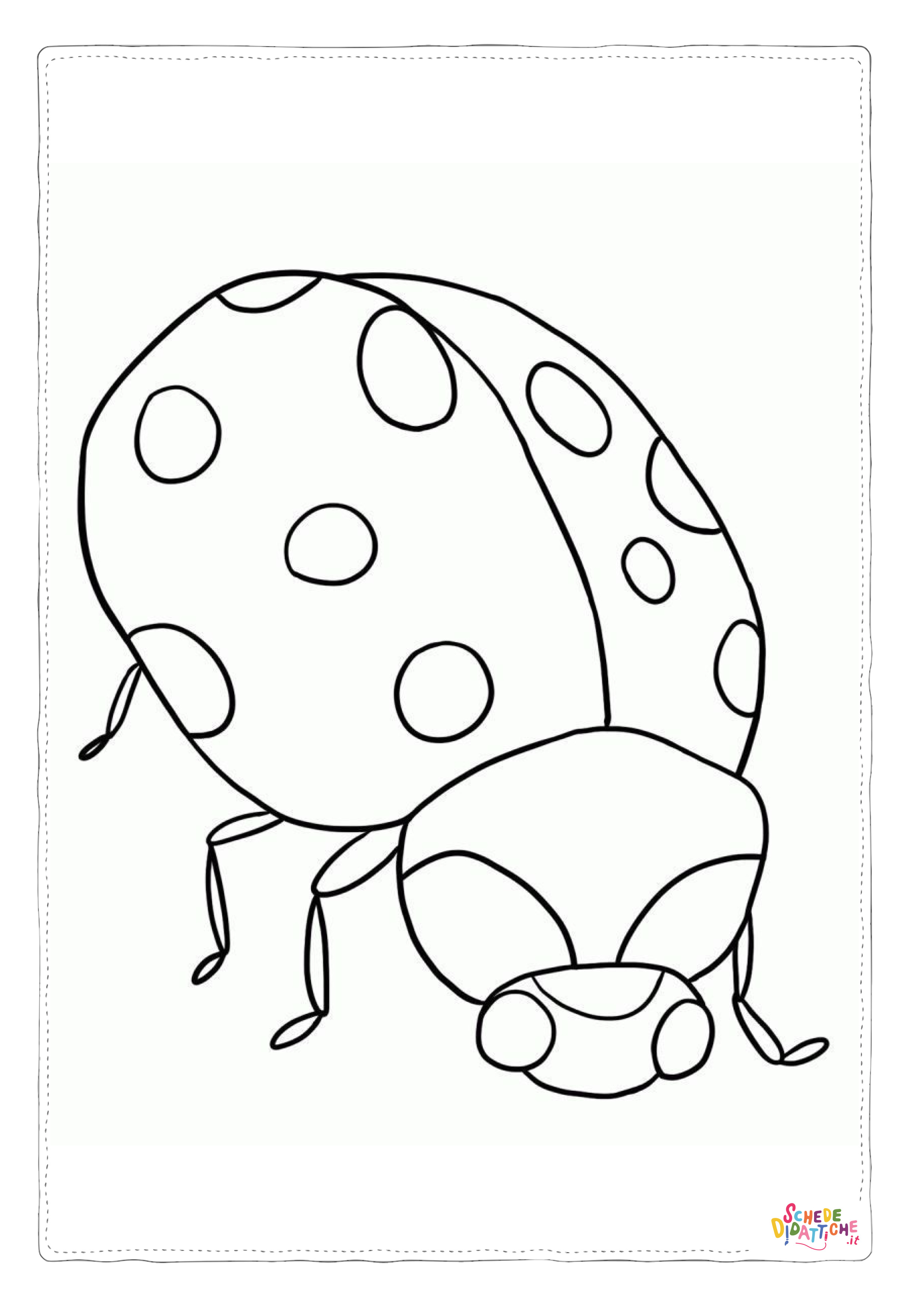 Disegno "Disegno di coccinella da stampare e colorare 63" Disegno di coccinella da stampare e colorare 63
