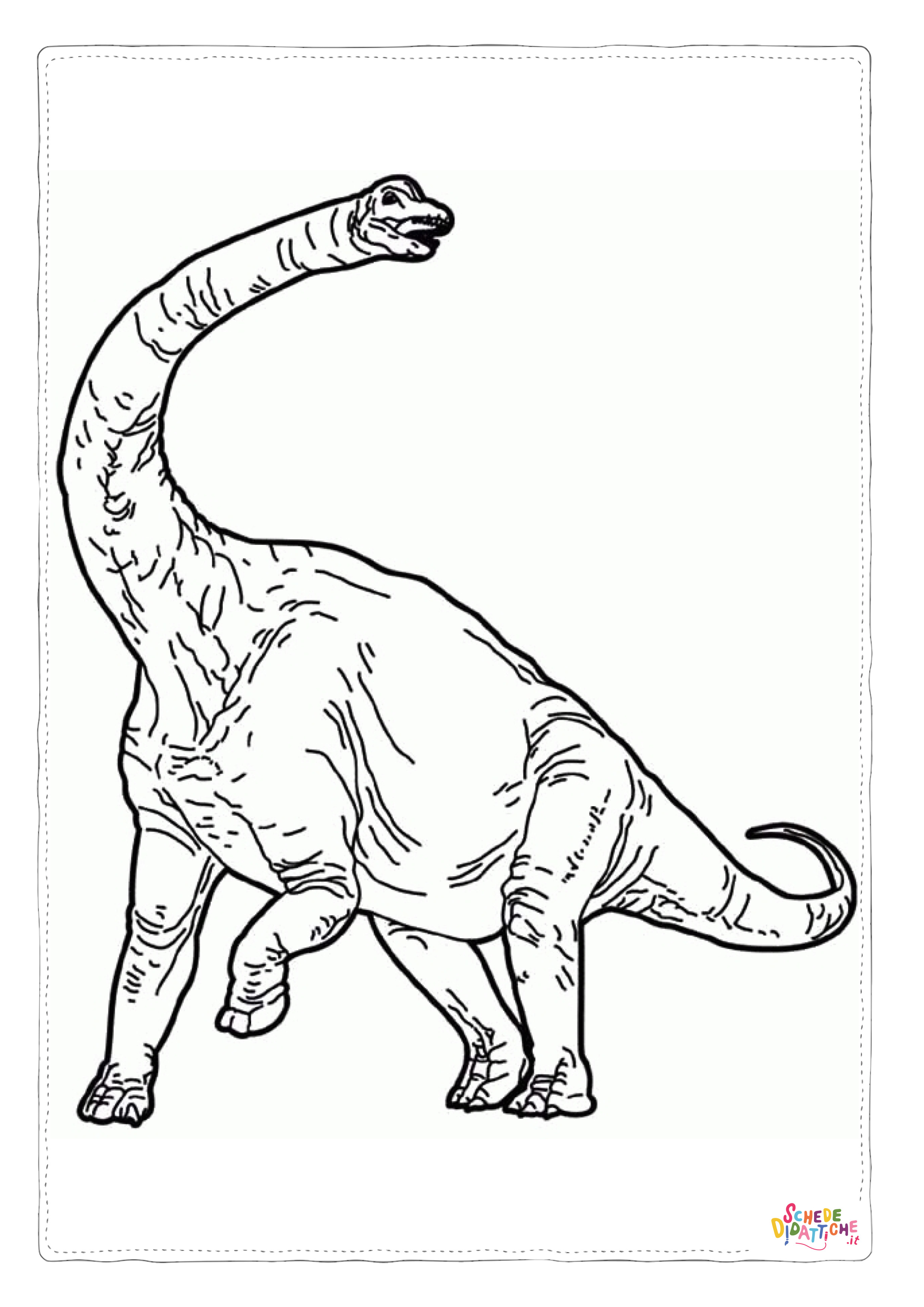 Disegno "Disegno di Brontosauro da stampare e colorare 28" Disegno di Brontosauro da stampare e colorare 28