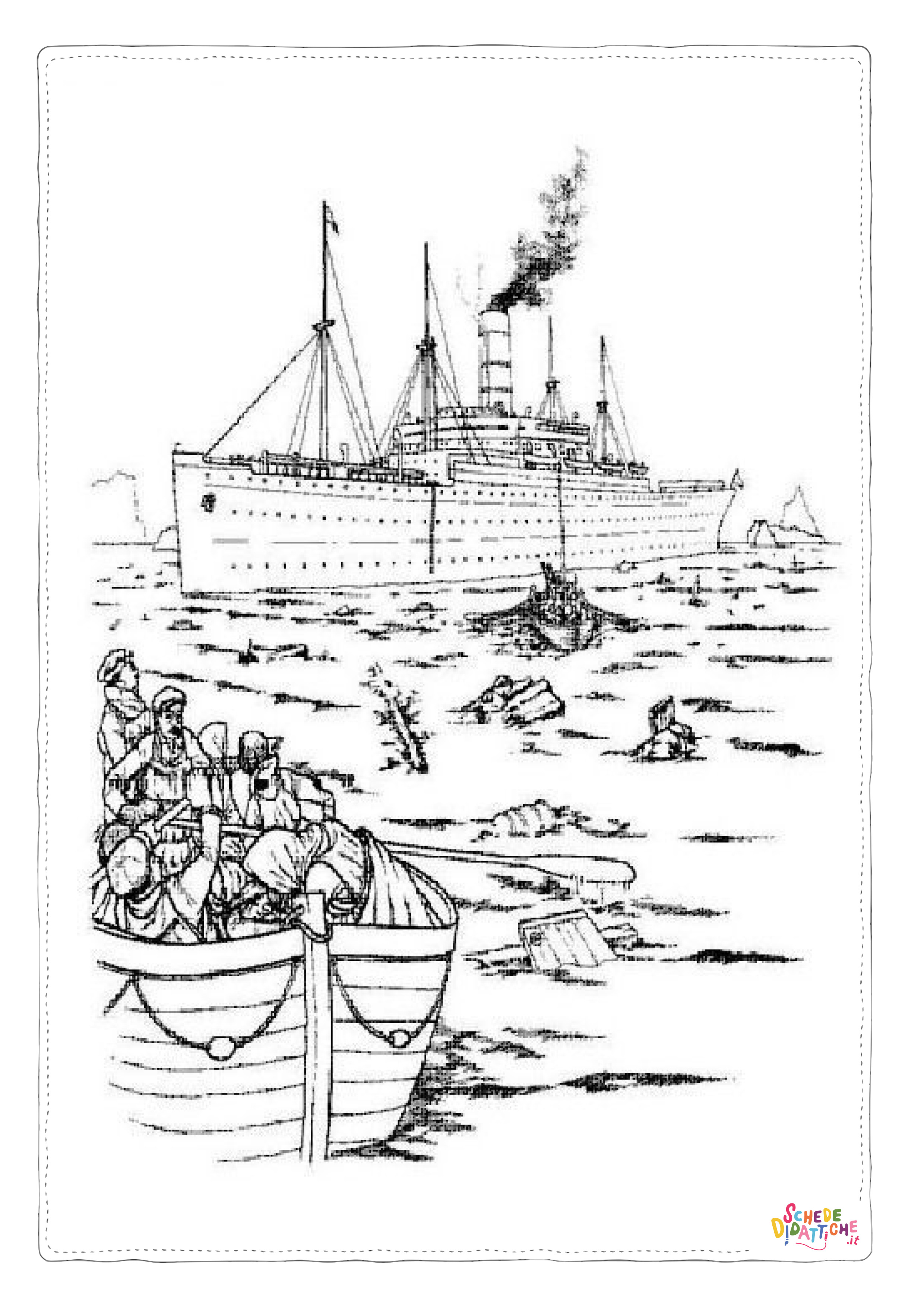Disegno "Disegno di Titanic da stampare e colorare 24" Disegno di Titanic da stampare e colorare 24