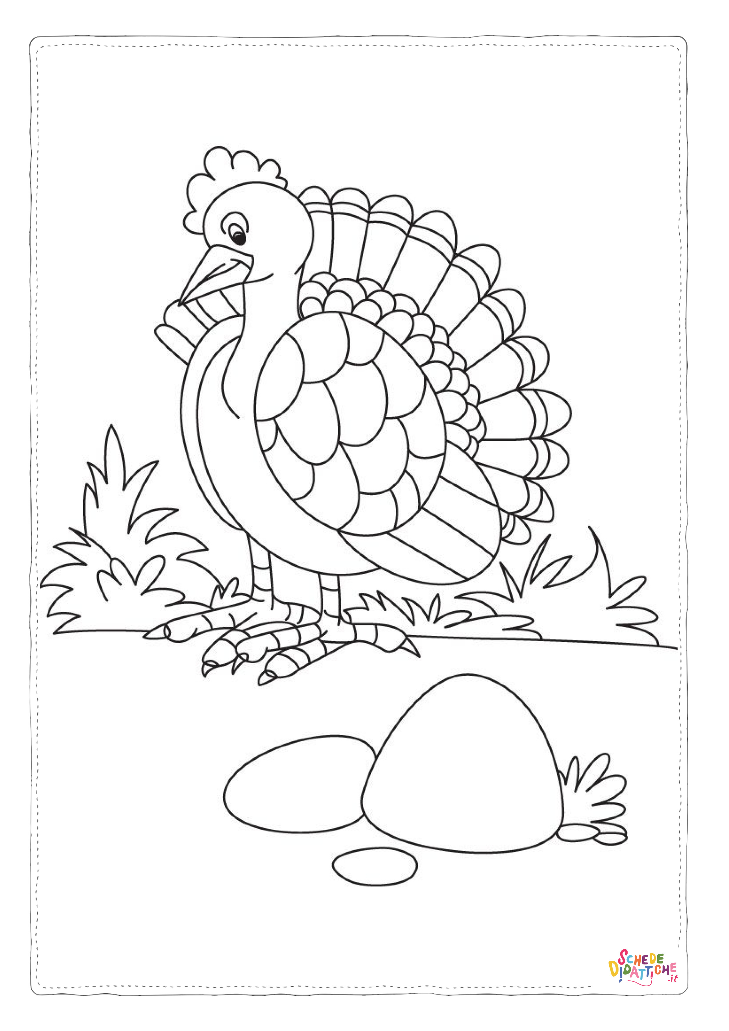 Disegno di tacchino da stampare e colorare 58