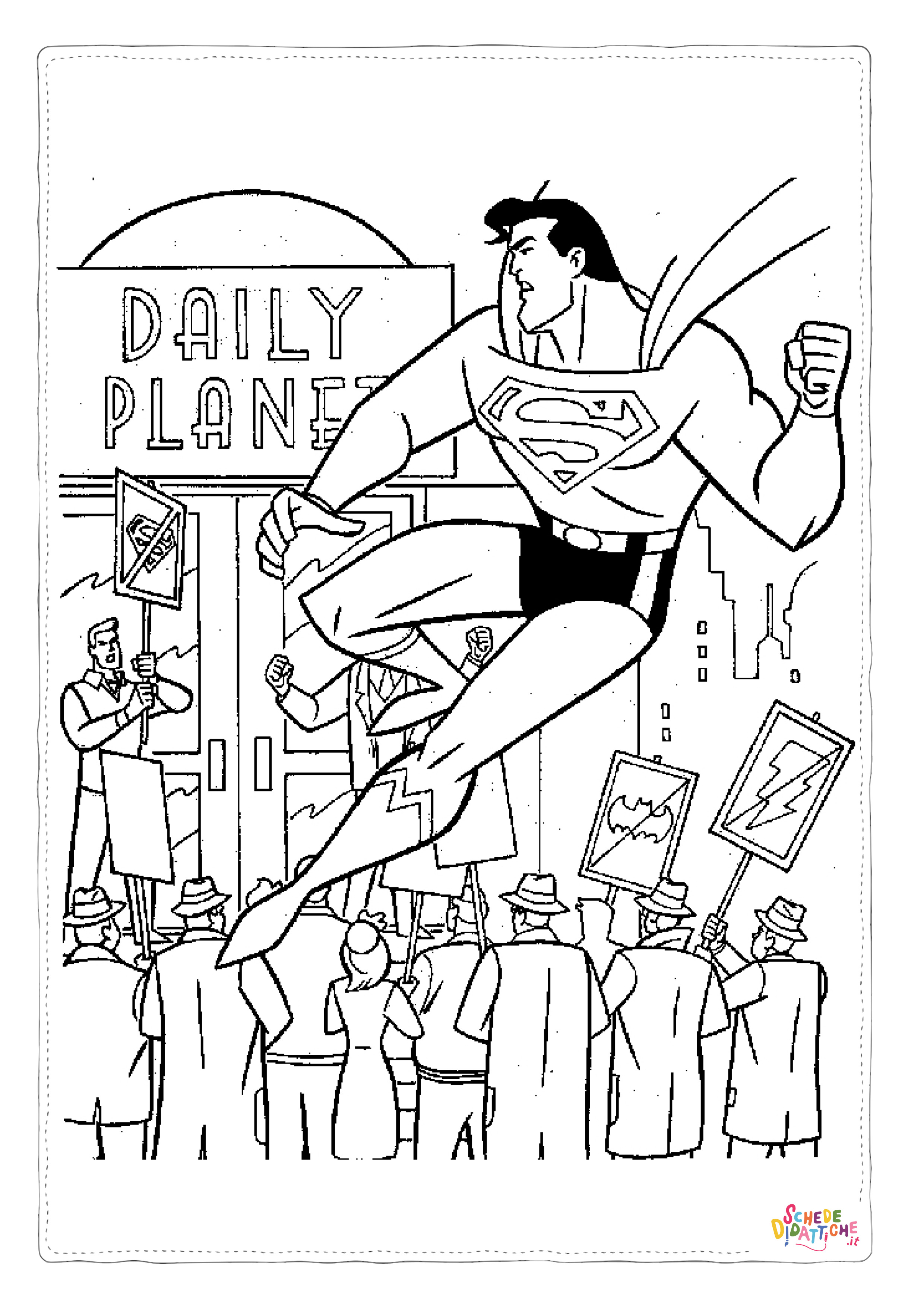 Disegno di Superman da stampare e colorare 12