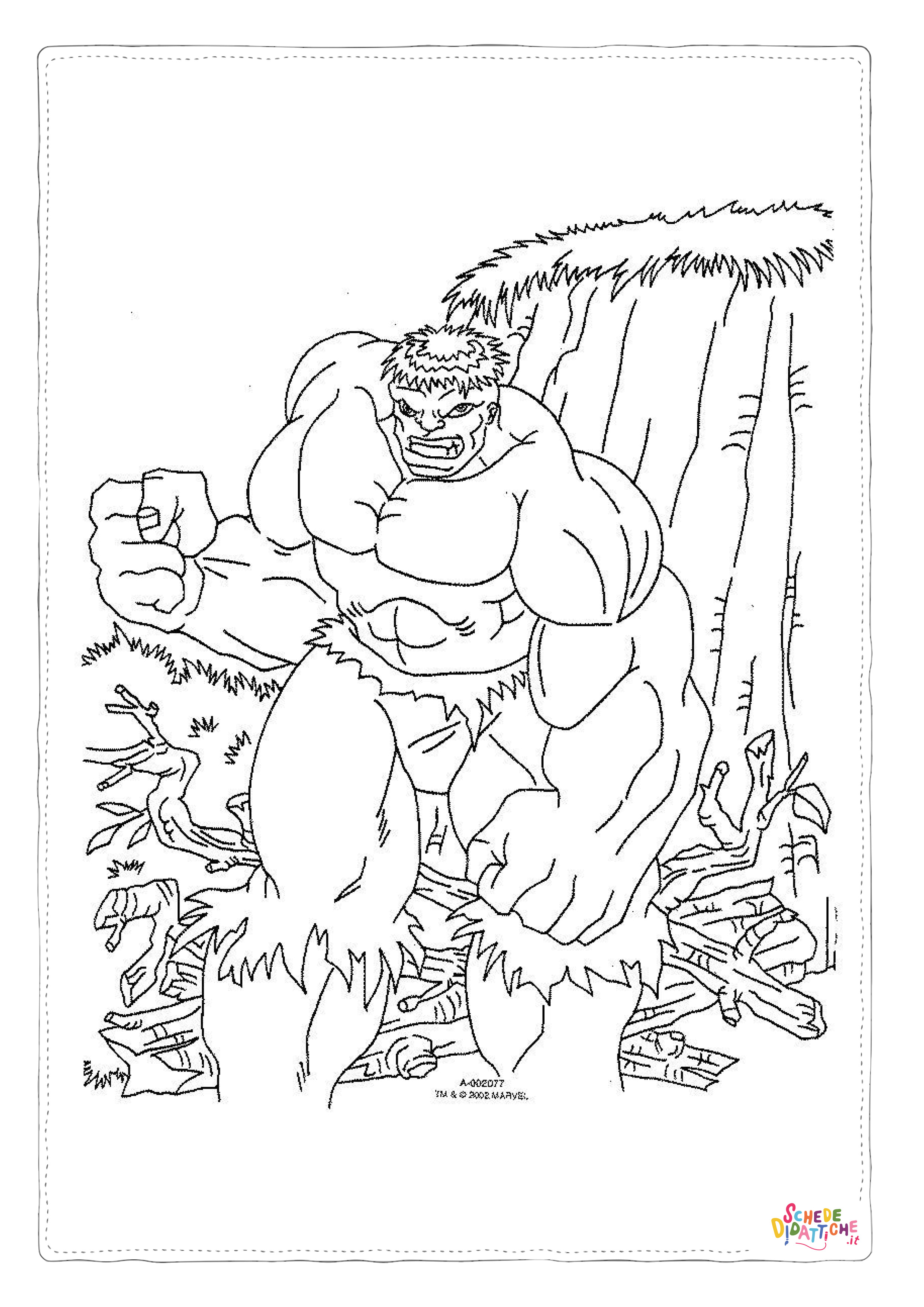 Disegno "Disegno di Hulk da stampare e colorare 131" Disegno di Hulk da stampare e colorare 131