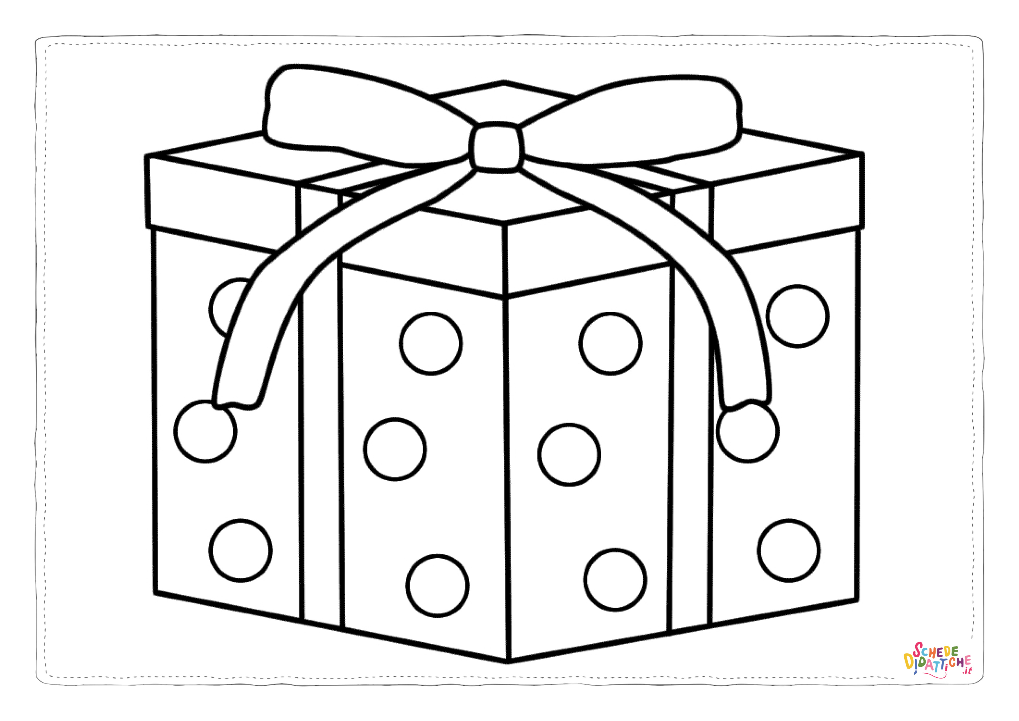 Disegno "Disegno di regalo da stampare e colorare 14" Disegno di regalo da stampare e colorare 14