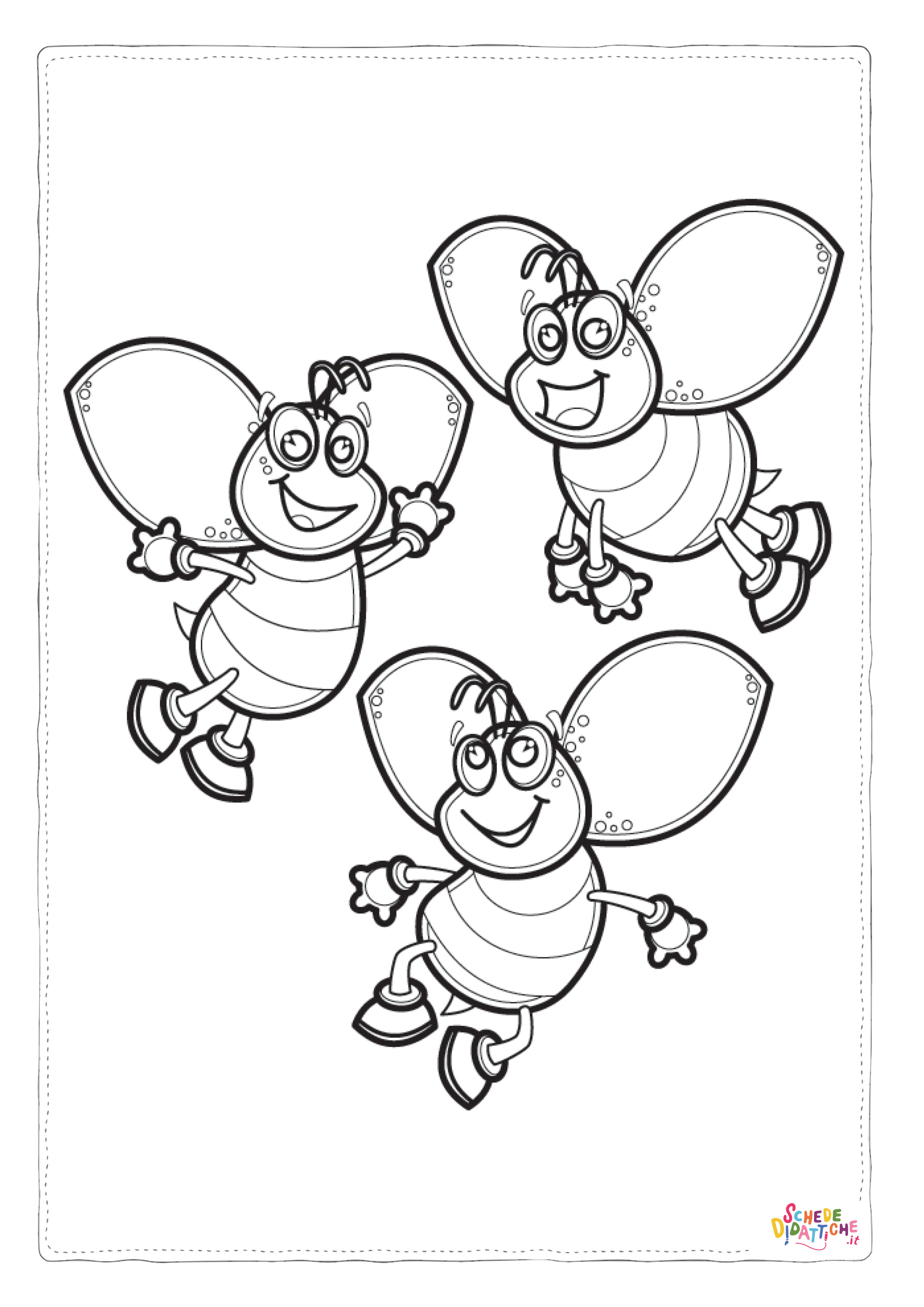 Disegno "Disegno di ape da stampare e colorare 18" Disegno di ape da stampare e colorare 18