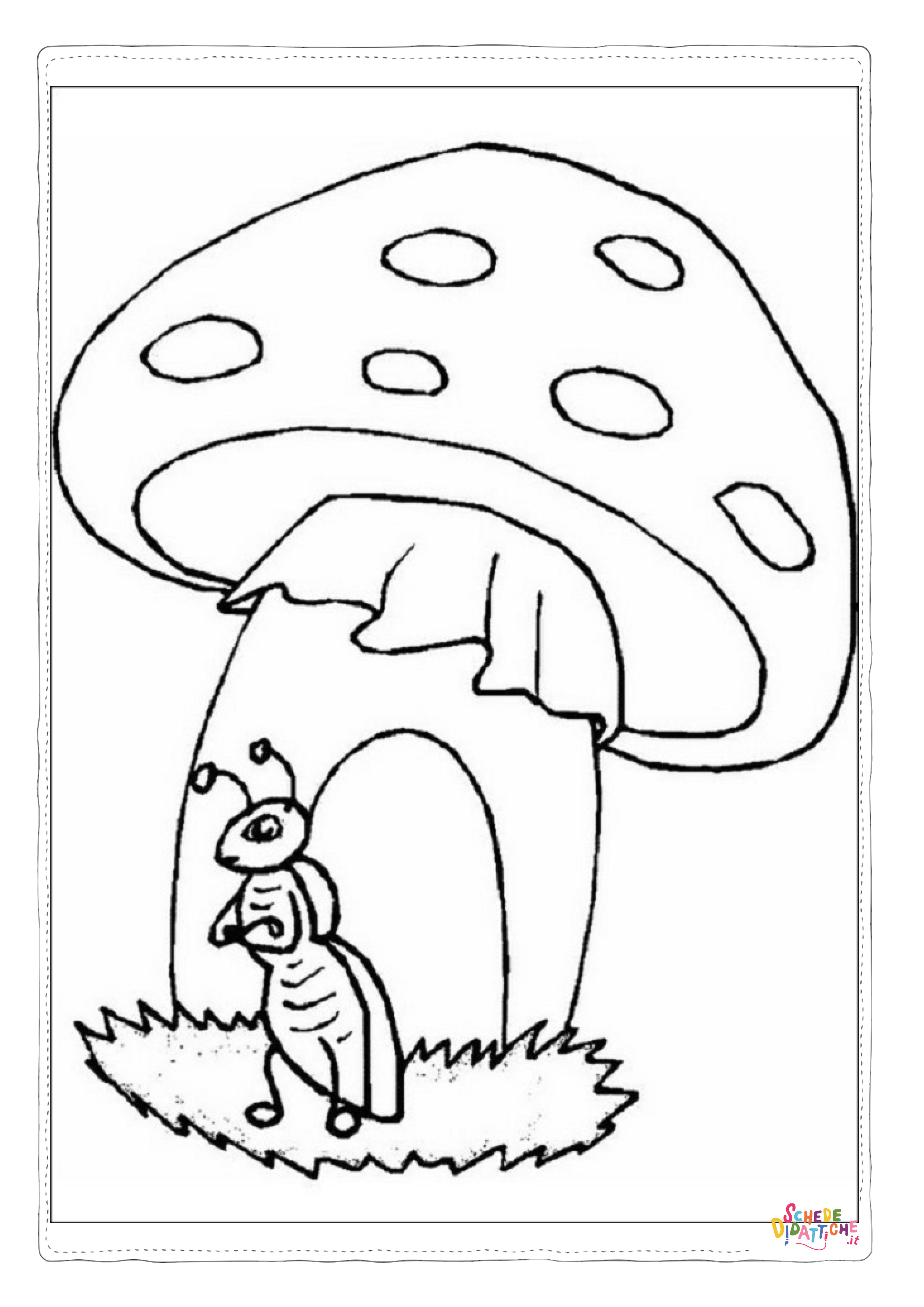 Disegno "Disegno di fungo da stampare e colorare 14" Disegno di fungo da stampare e colorare 14