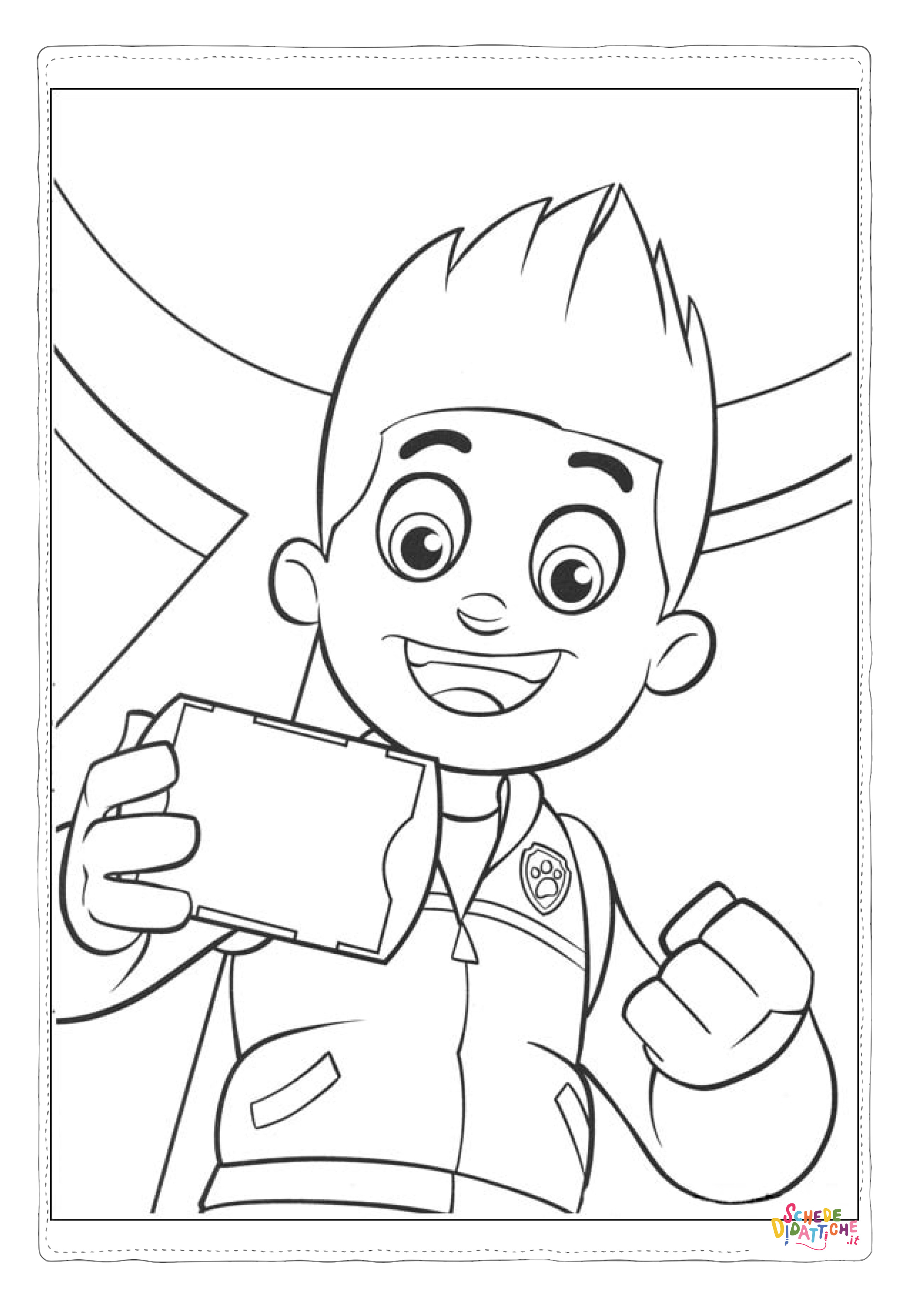 Disegno "Disegno di Paw Patrol - Cane pompiere da stampare e colorare 42" Disegno di Paw Patrol - Cane pompiere da stampare e colorare 42