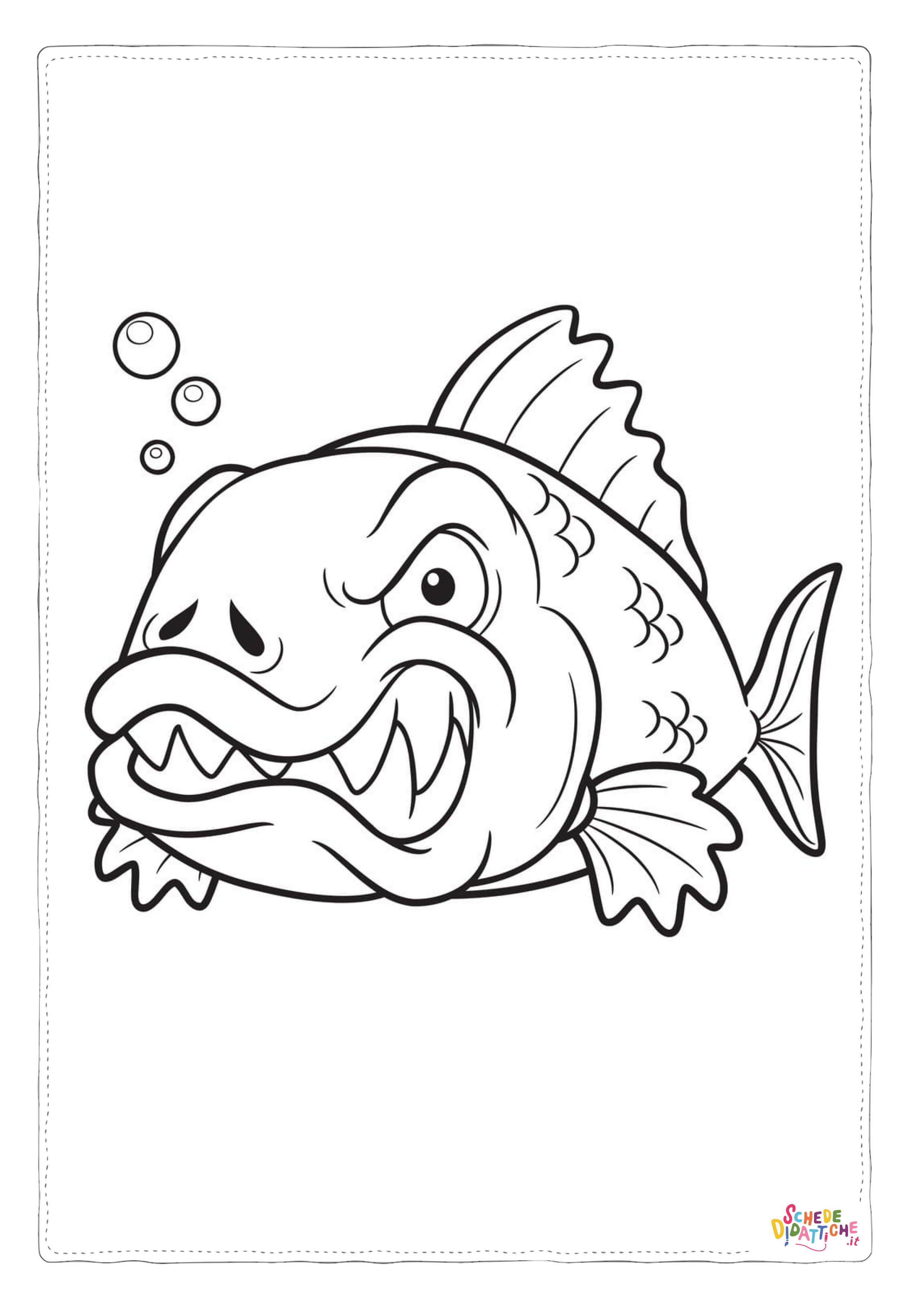 Disegno "Disegno di pesce da stampare e colorare 180" Disegno di pesce da stampare e colorare 180