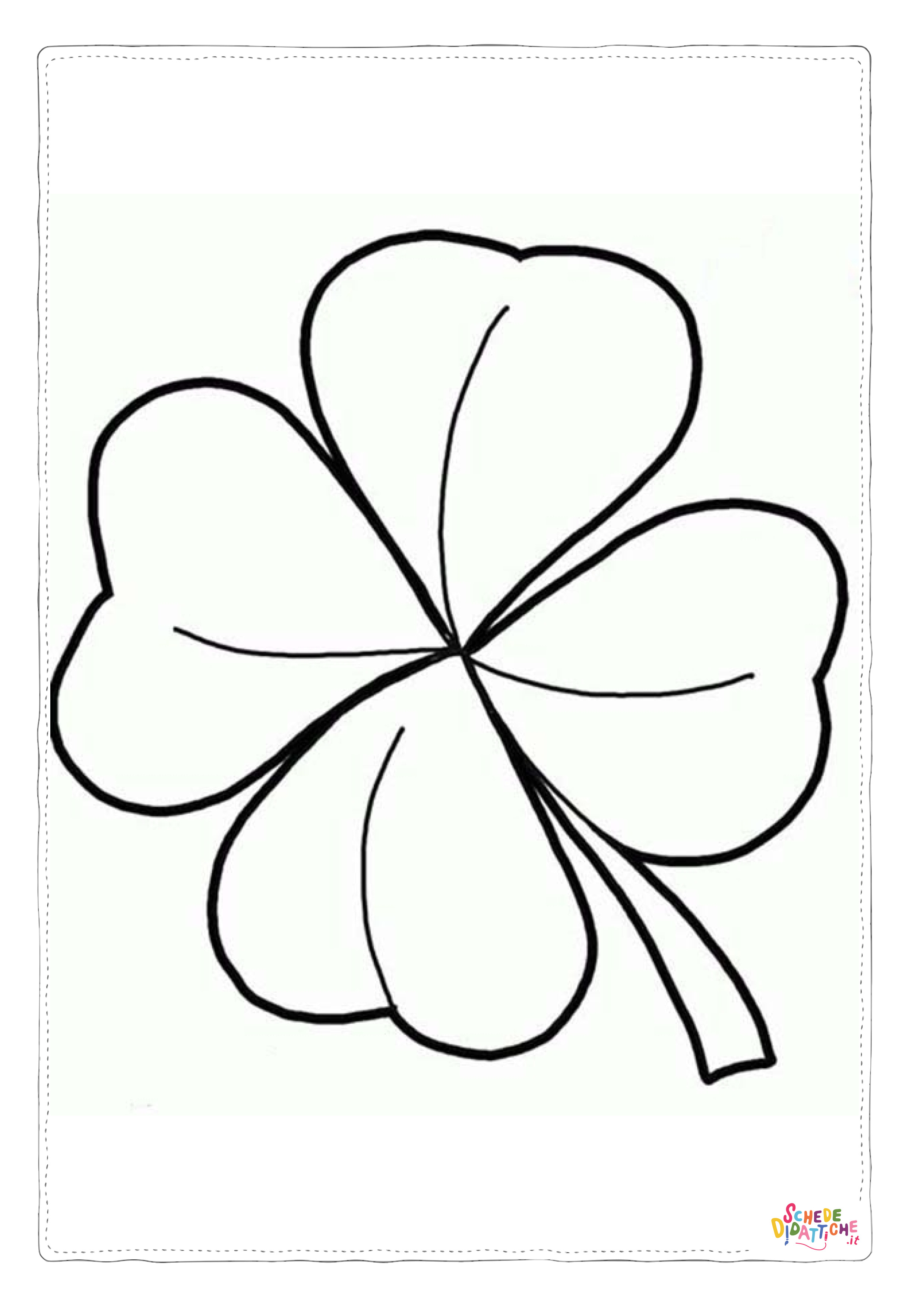 Disegno di trifoglio e quadrifoglio da stampare e colorare 73