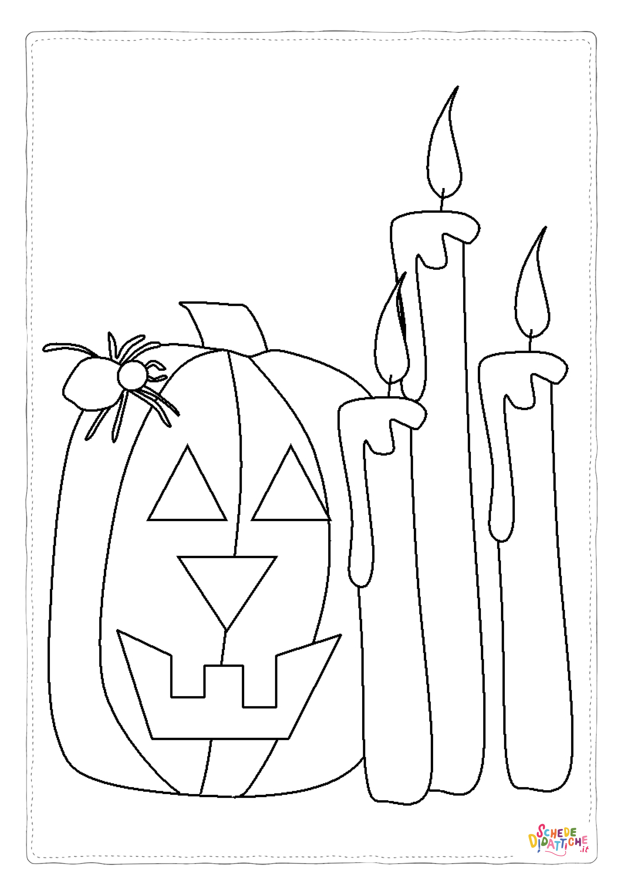Disegno "Disegno di zucca di Halloween da stampare e colorare 185" Disegno di zucca di Halloween da stampare e colorare 185