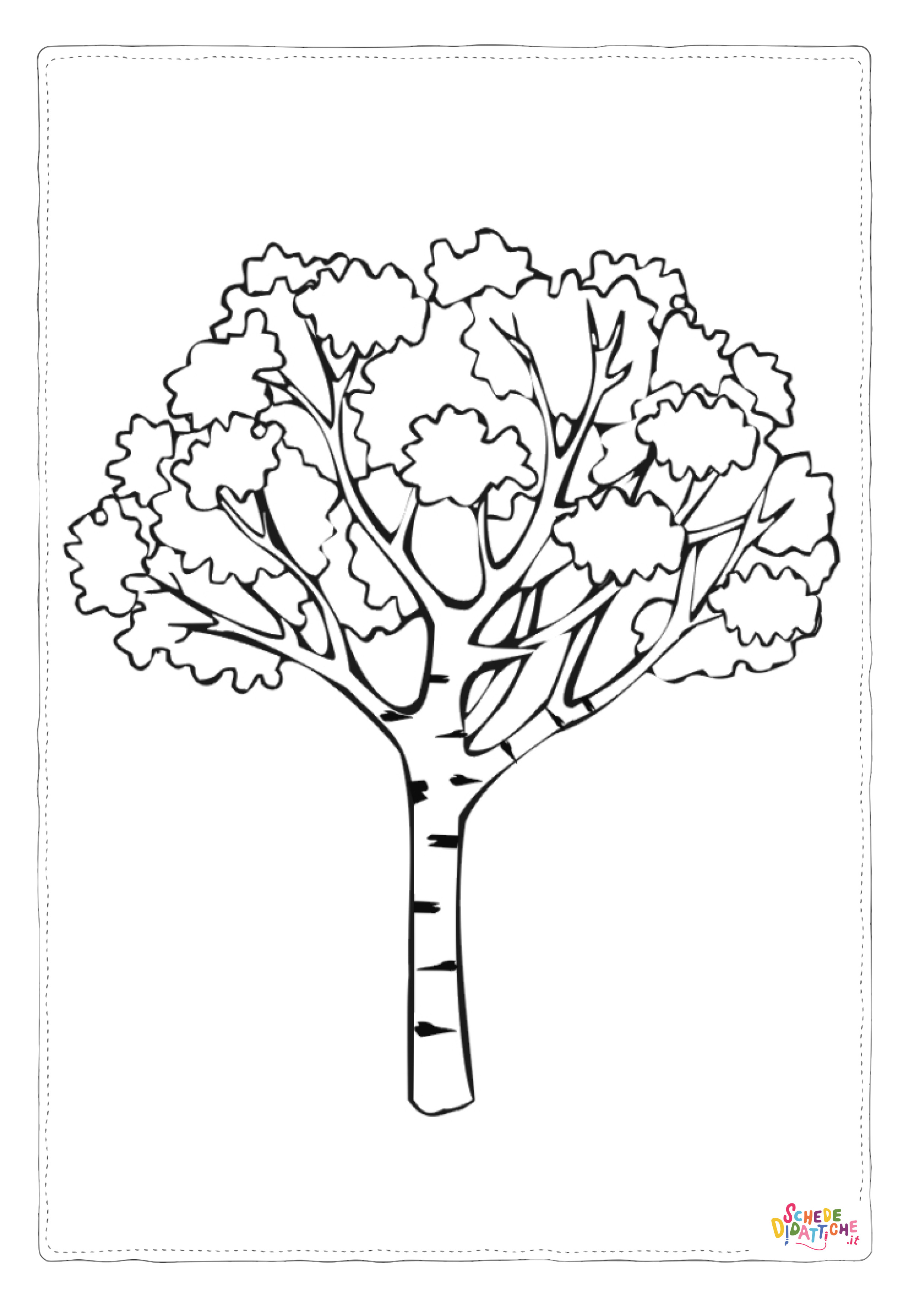 Disegno "Disegno di albero da stampare e colorare 25" Disegno di albero da stampare e colorare 25