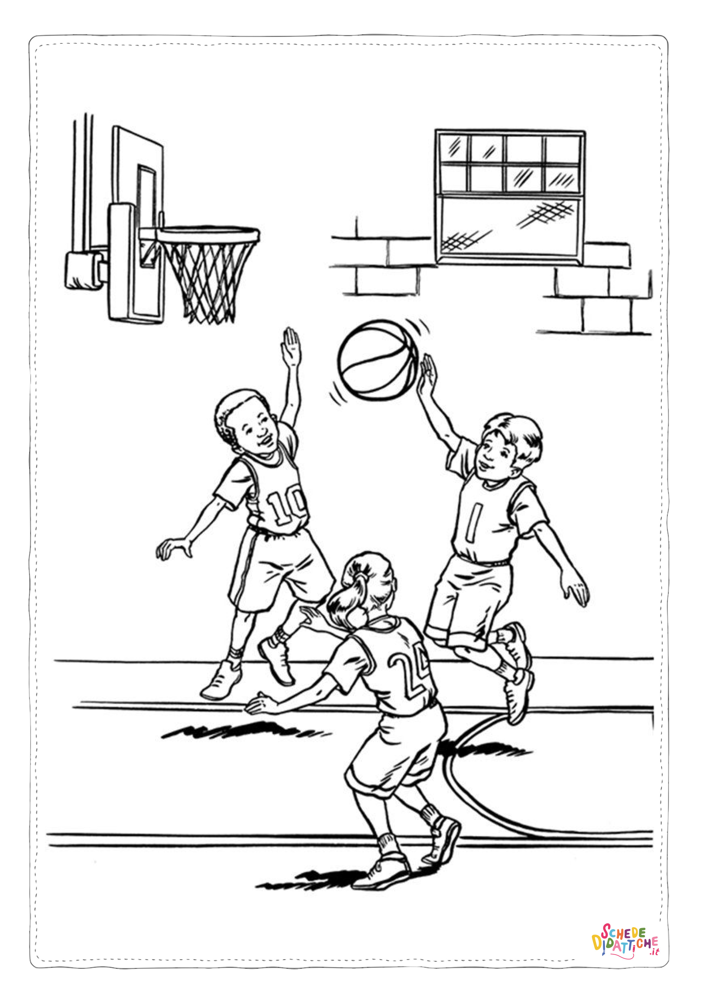 Disegno di basket da stampare e colorare 52