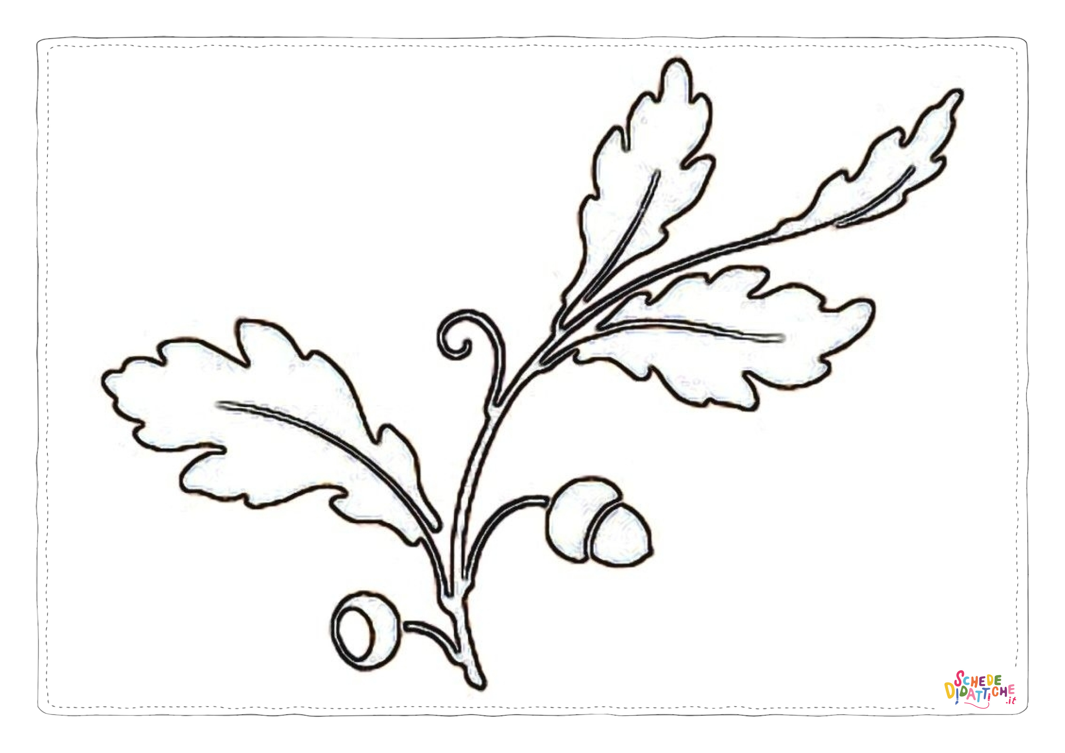 Disegno "Disegno di ghianda da stampare e colorare 2" Disegno di ghianda da stampare e colorare 2
