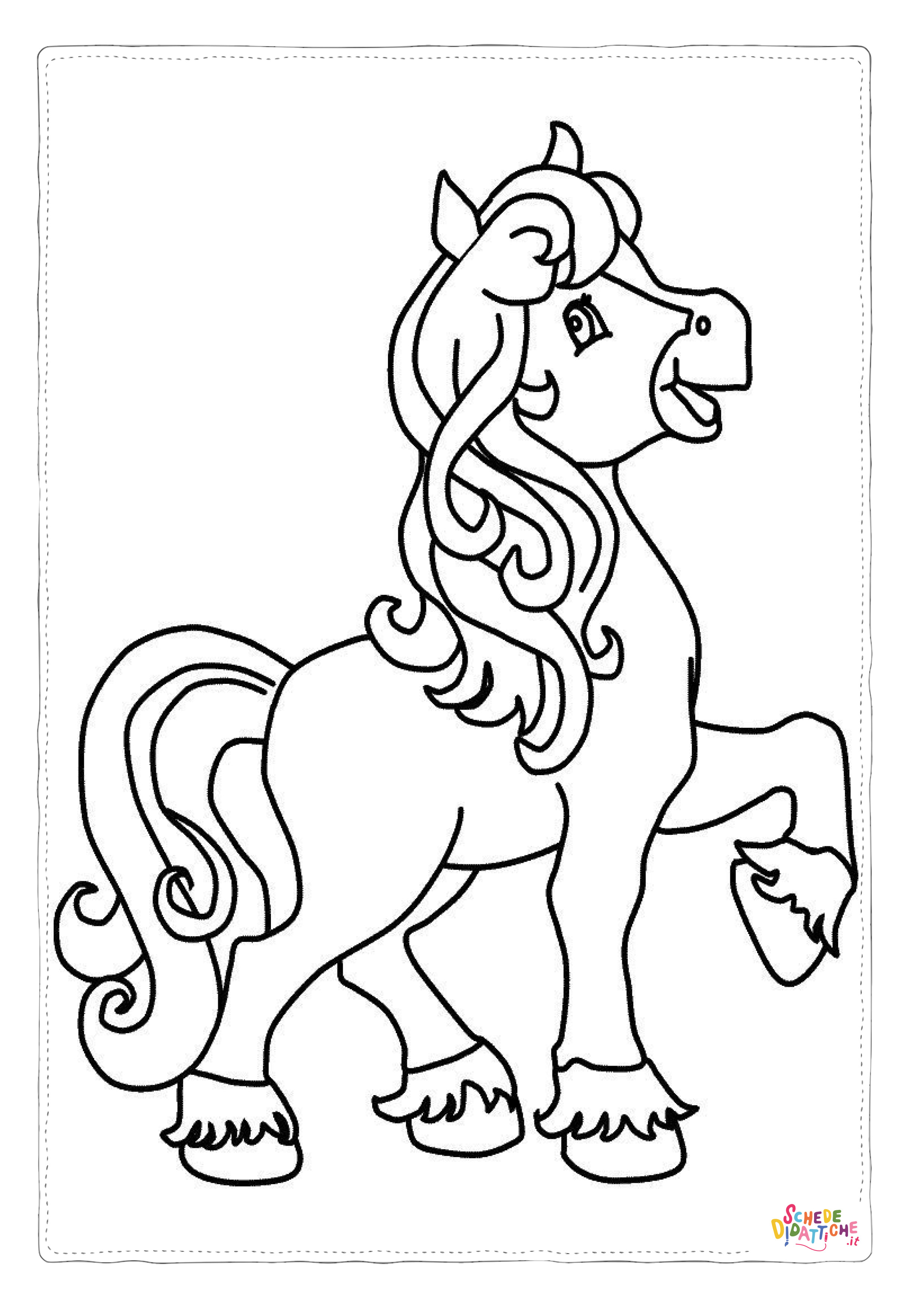 Disegno "Disegno di cavallo da stampare e colorare 201" Disegno di cavallo da stampare e colorare 201