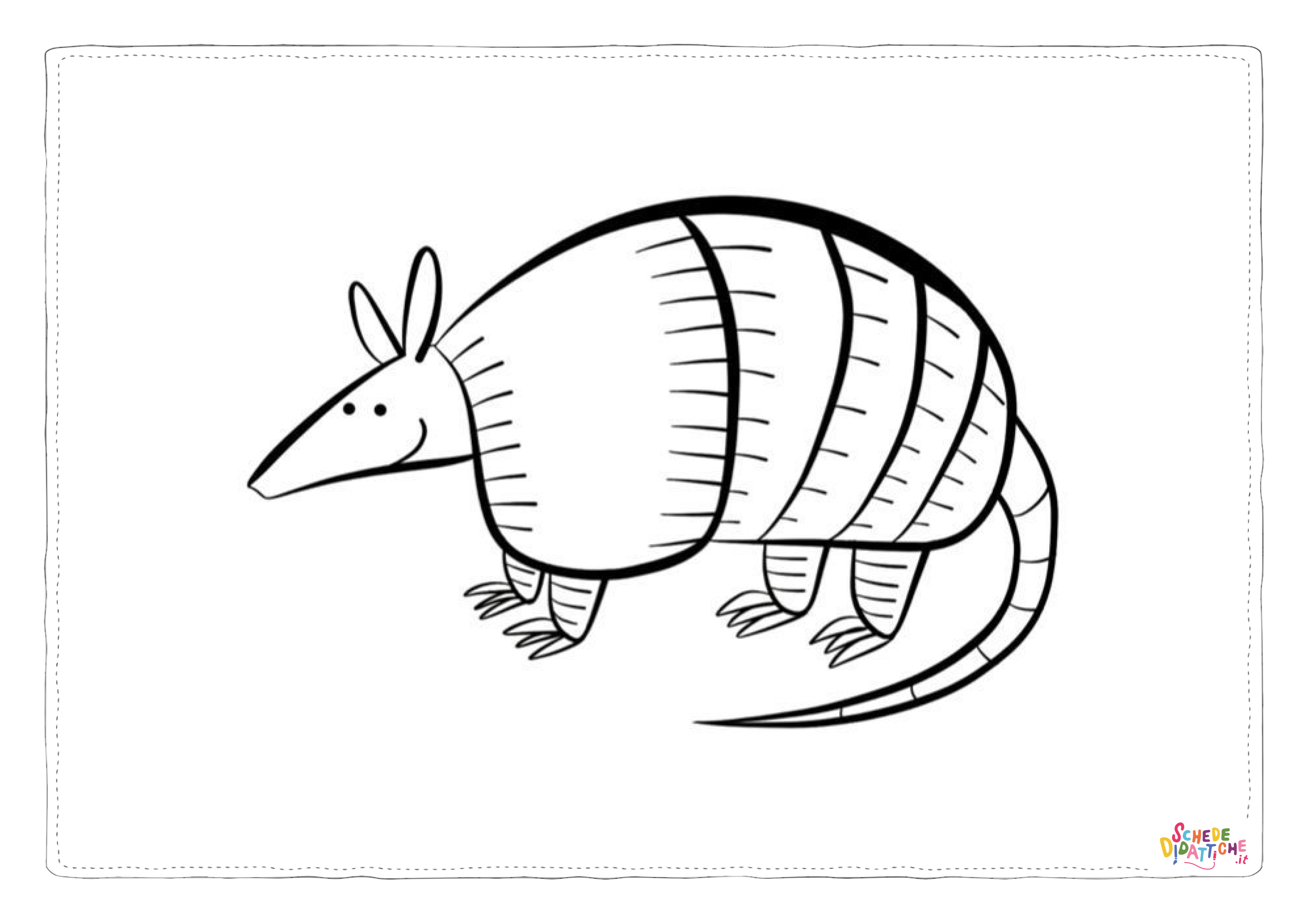 Disegno "Disegno di armadillo da stampare e colorare 7" Disegno di armadillo da stampare e colorare 7