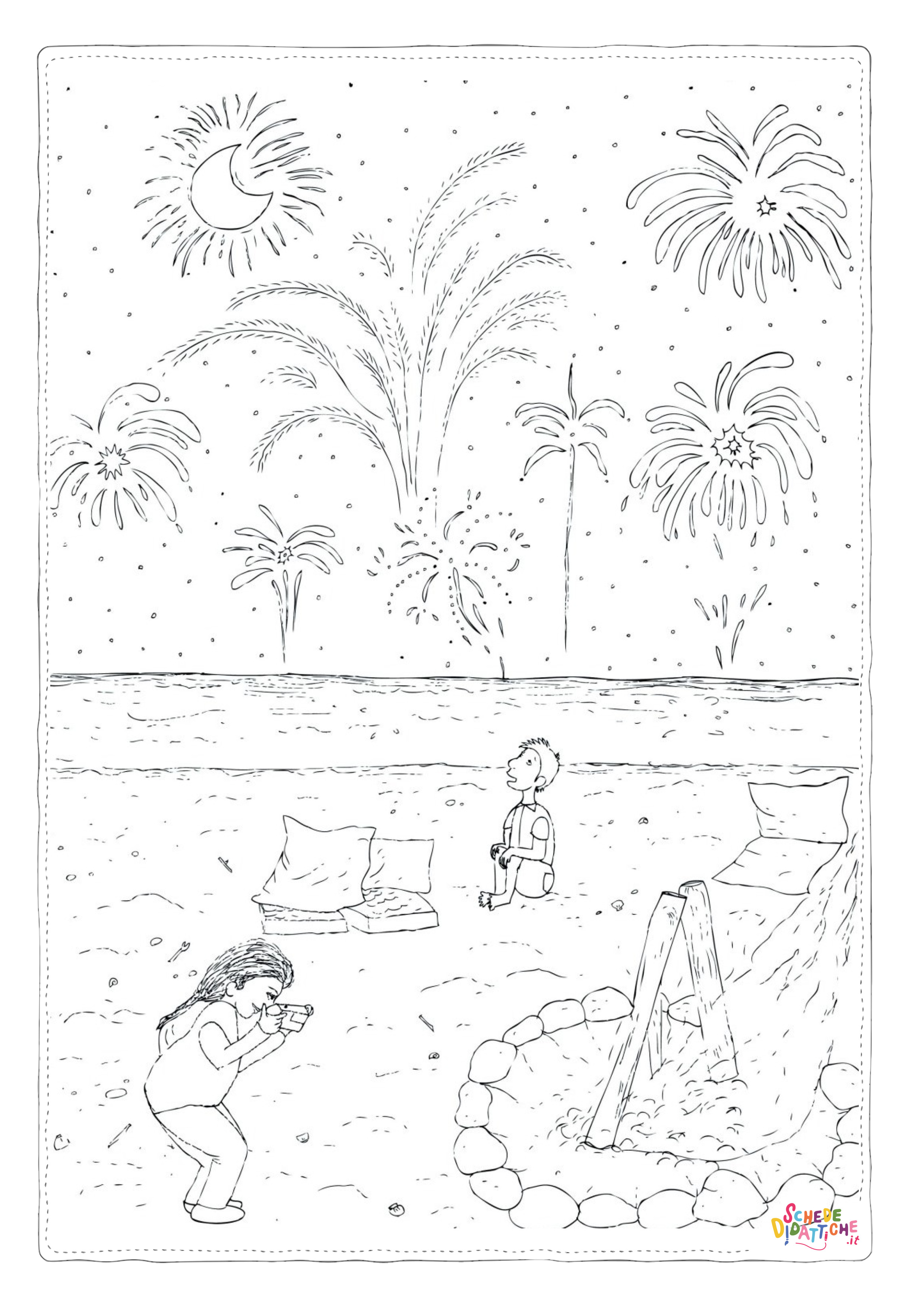 Disegno "Bambini in spiaggia 7" Bambini in spiaggia 7