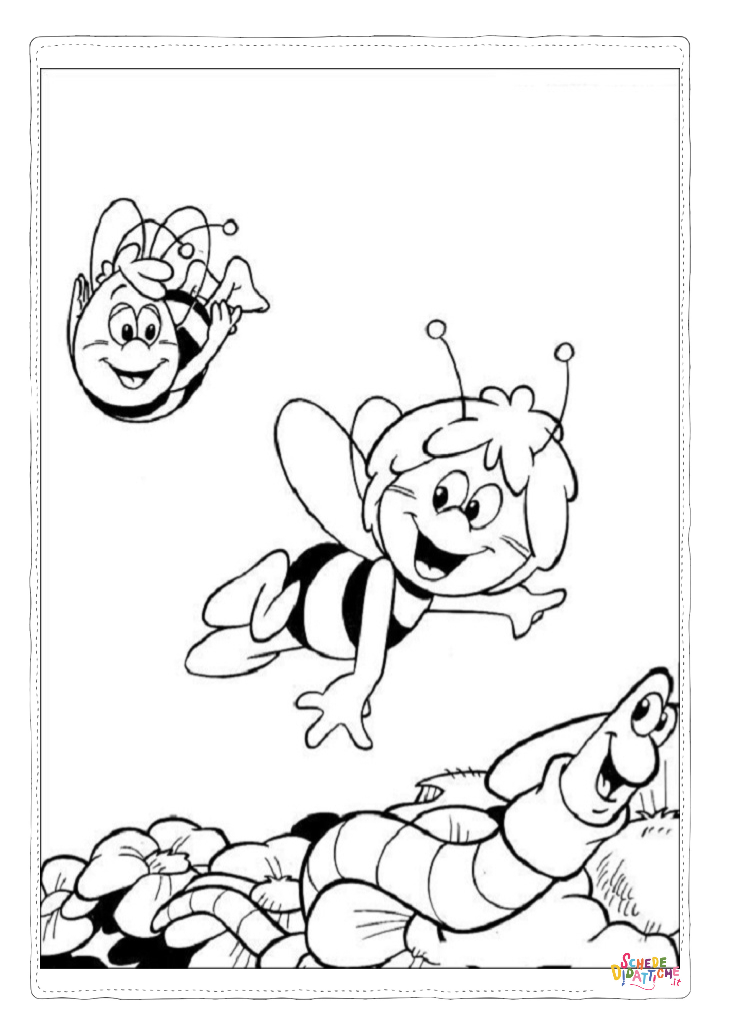 Disegno di Ape Maia da stampare e colorare 4