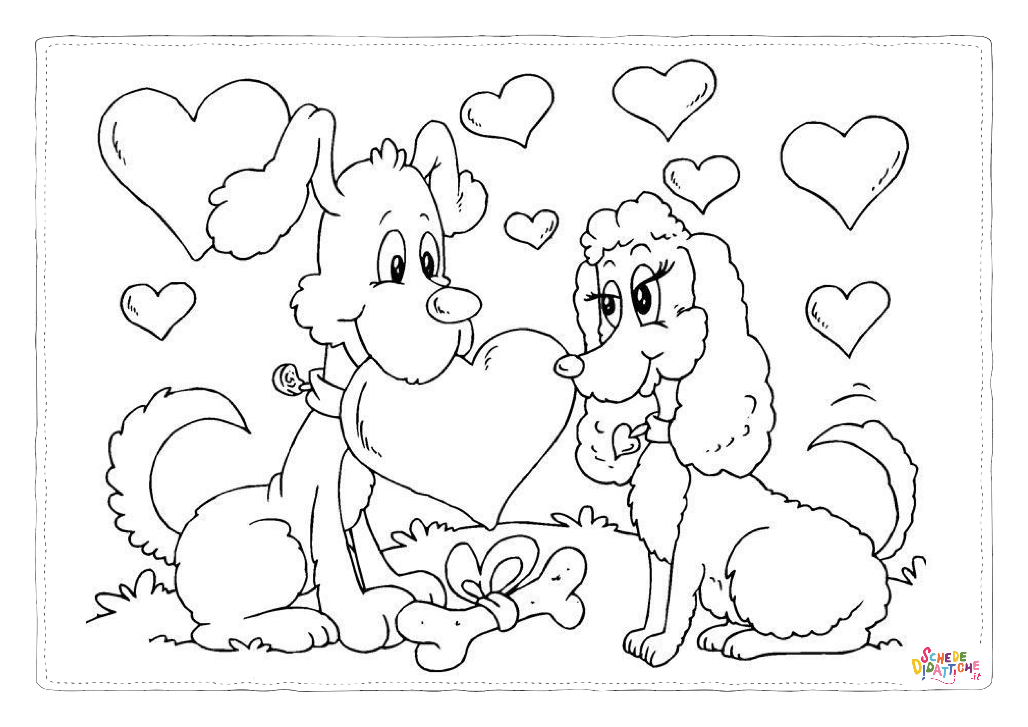 Disegno "Disegno di San Valentino da stampare e colorare 128" Disegno di San Valentino da stampare e colorare 128