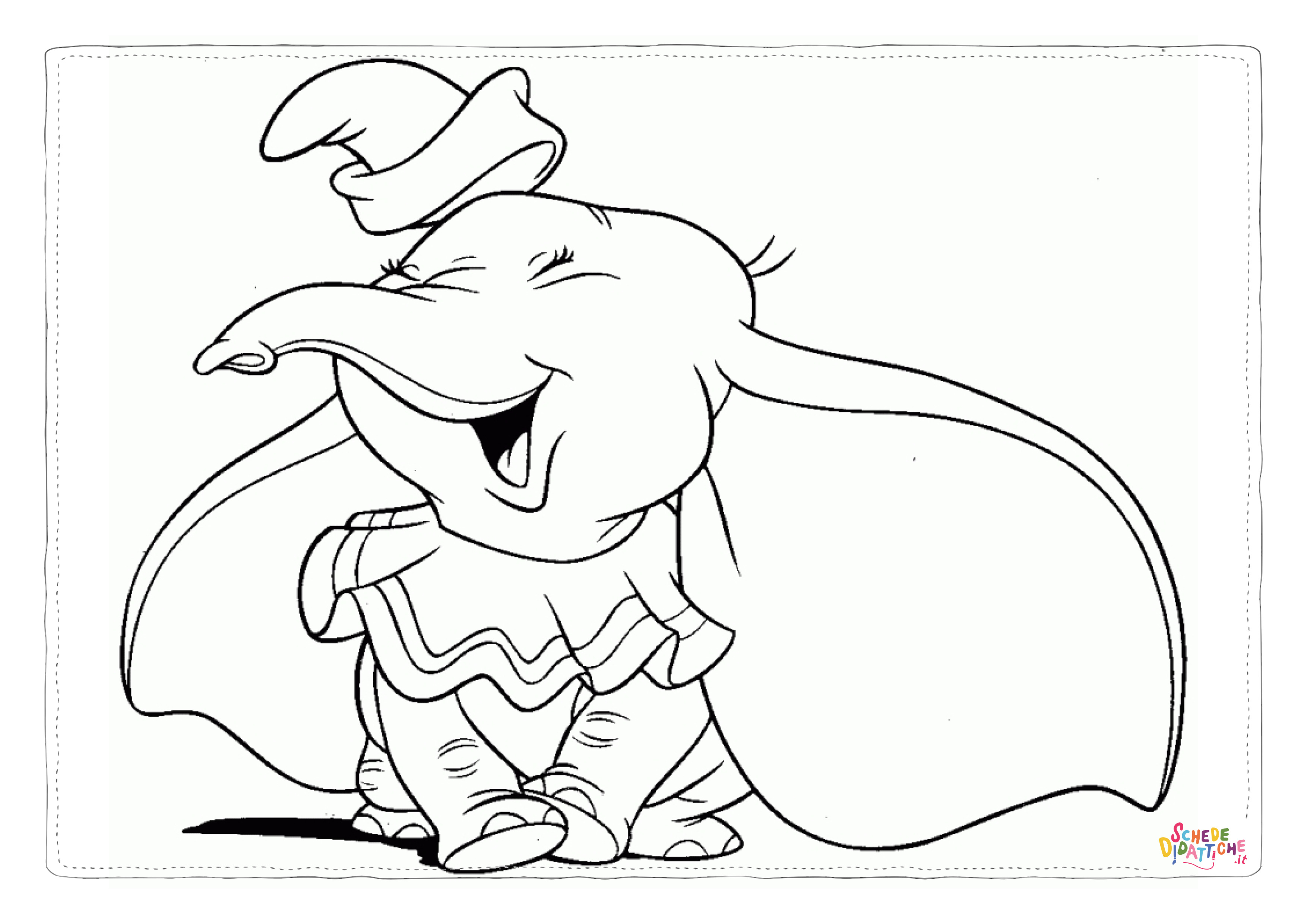 Disegno di Dumbo da stampare e colorare 16