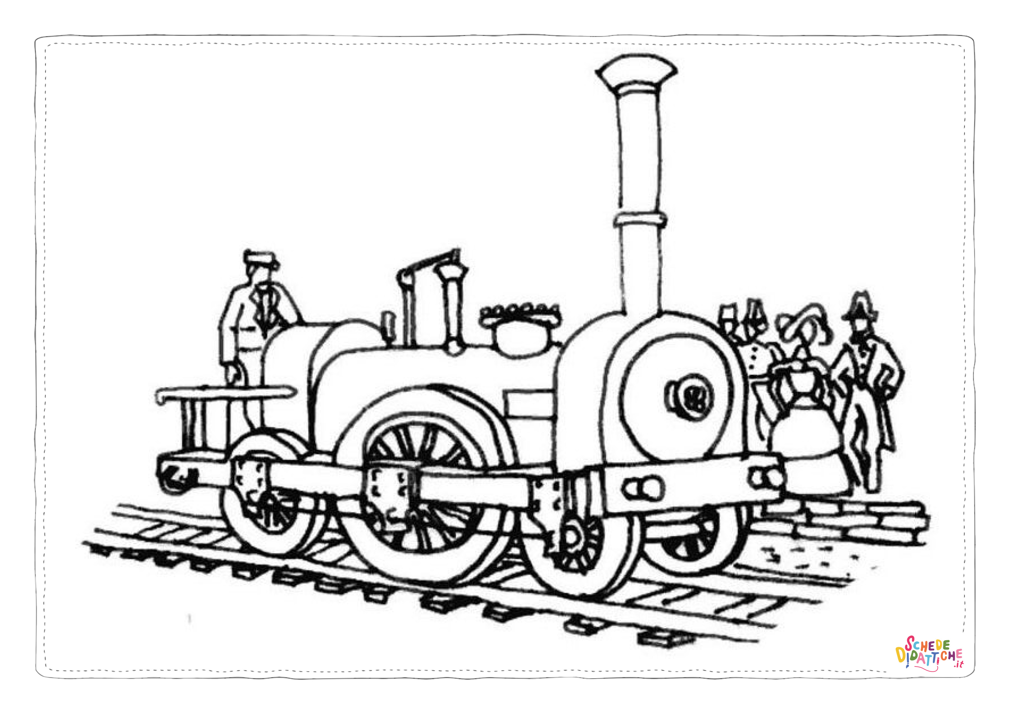 Disegno di treno da stampare e colorare 37