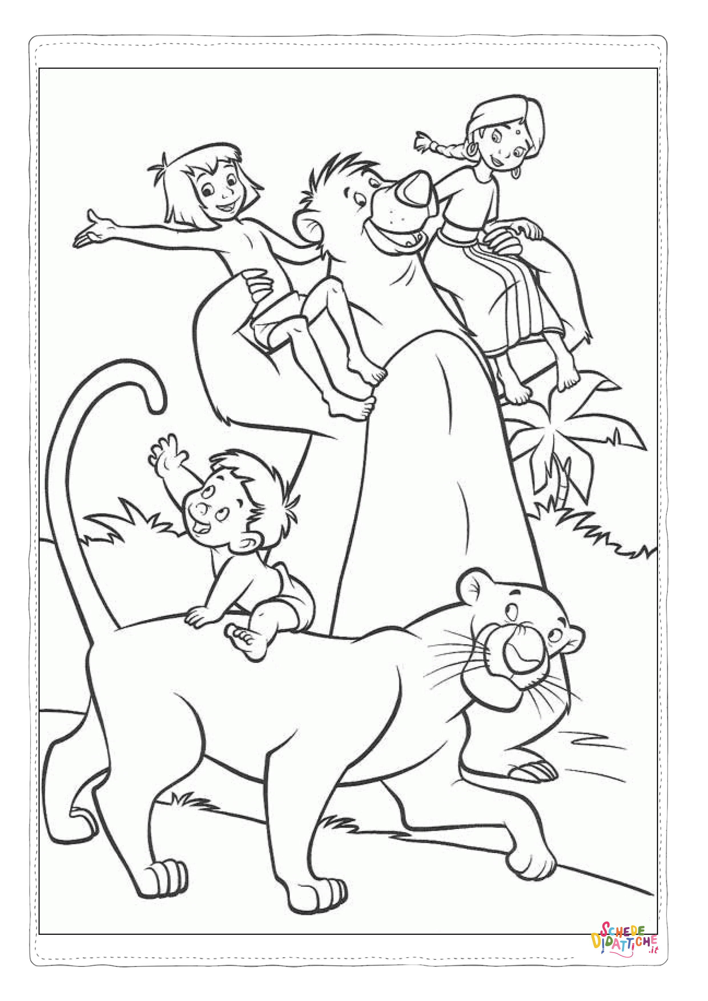 Disegno di Il libro della giungla da stampare e colorare 18