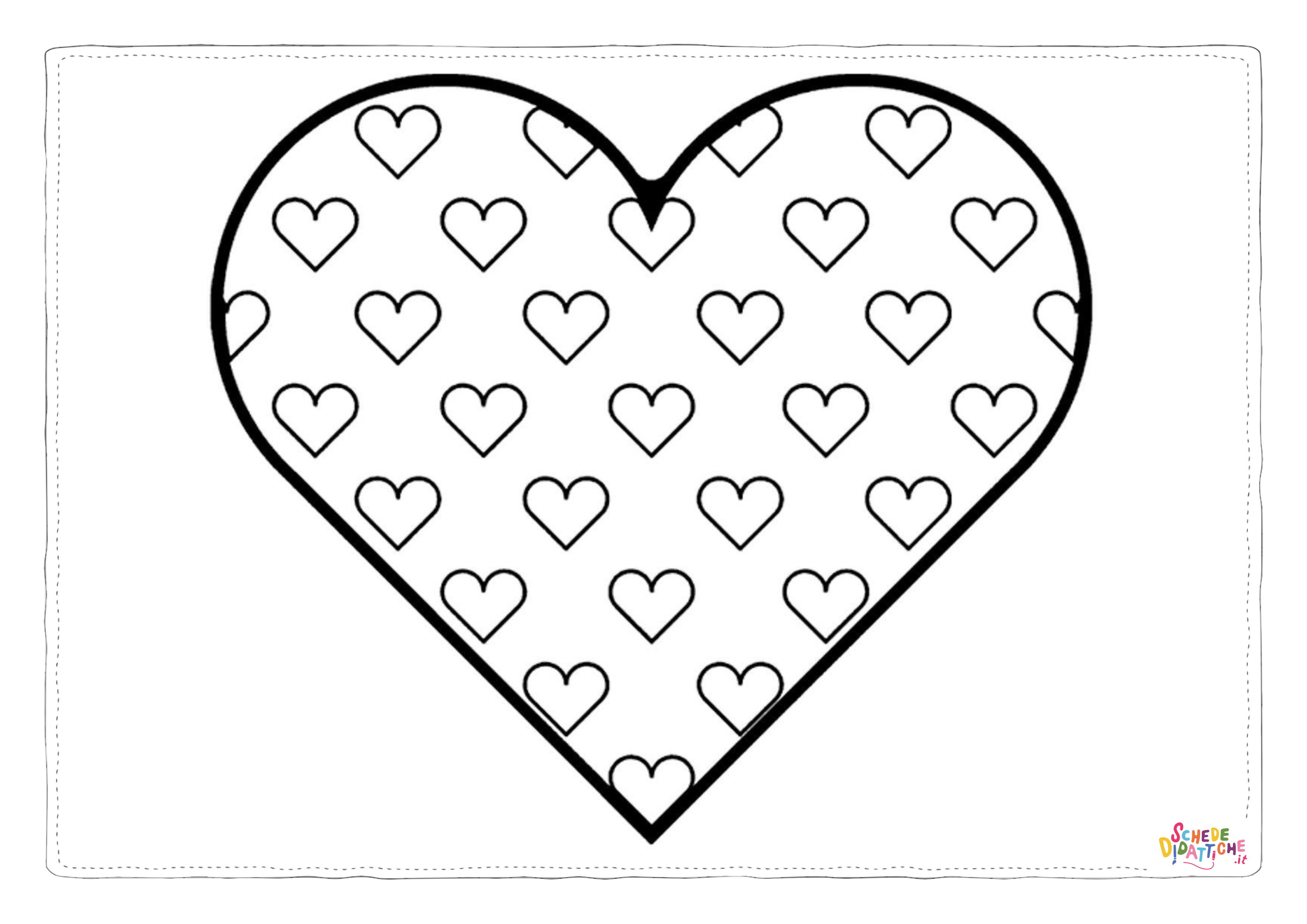 Disegno "Disegno di cuore da stampare e colorare 104" Disegno di cuore da stampare e colorare 104