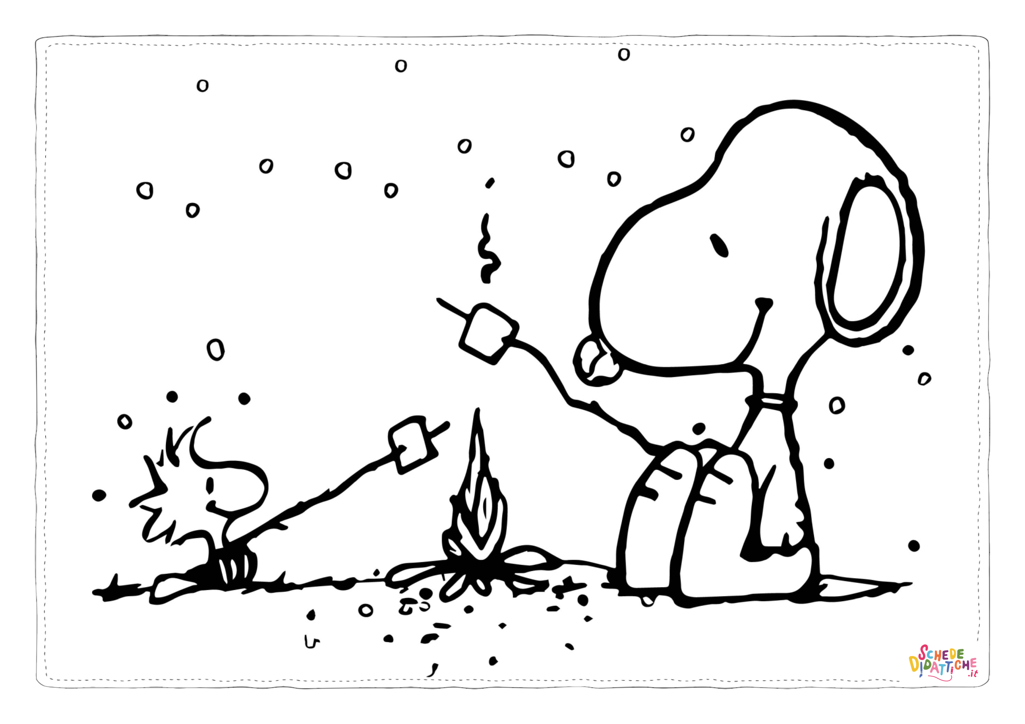Disegno di Snoopy da stampare e colorare 27