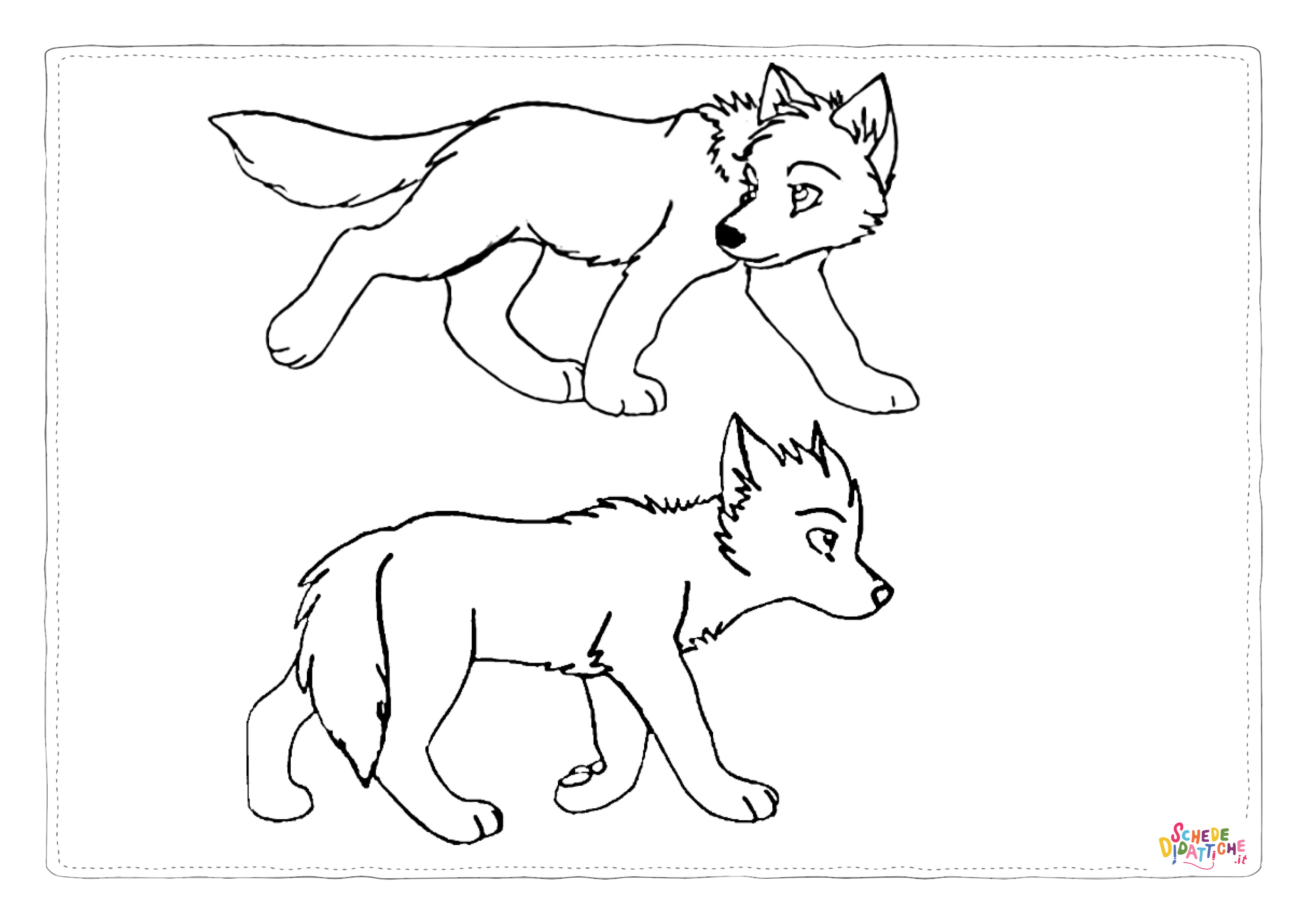 Disegno di lupo da stampare e colorare 51