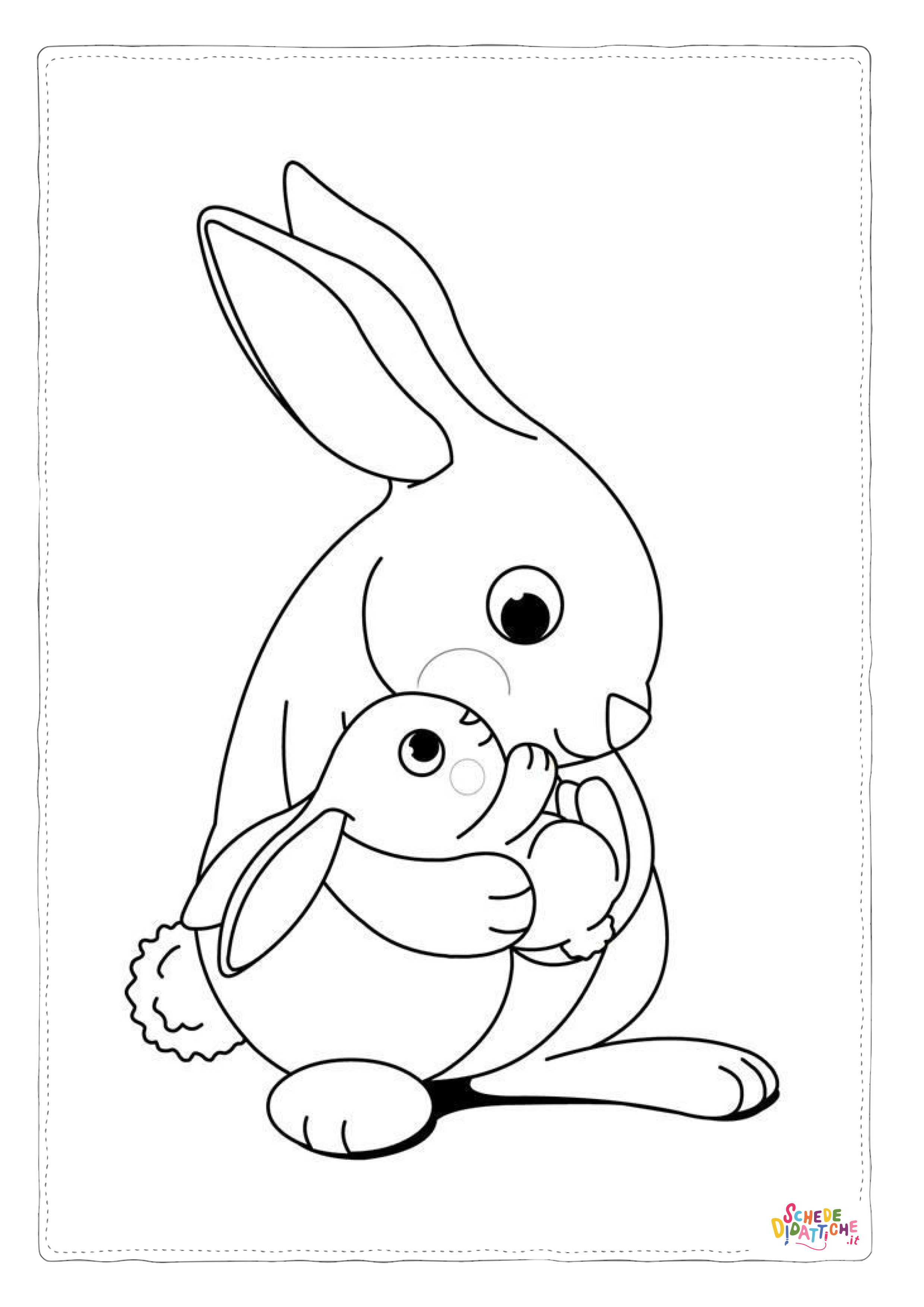 Disegno "Disegno di coniglio da stampare e colorare 27" Disegno di coniglio da stampare e colorare 27
