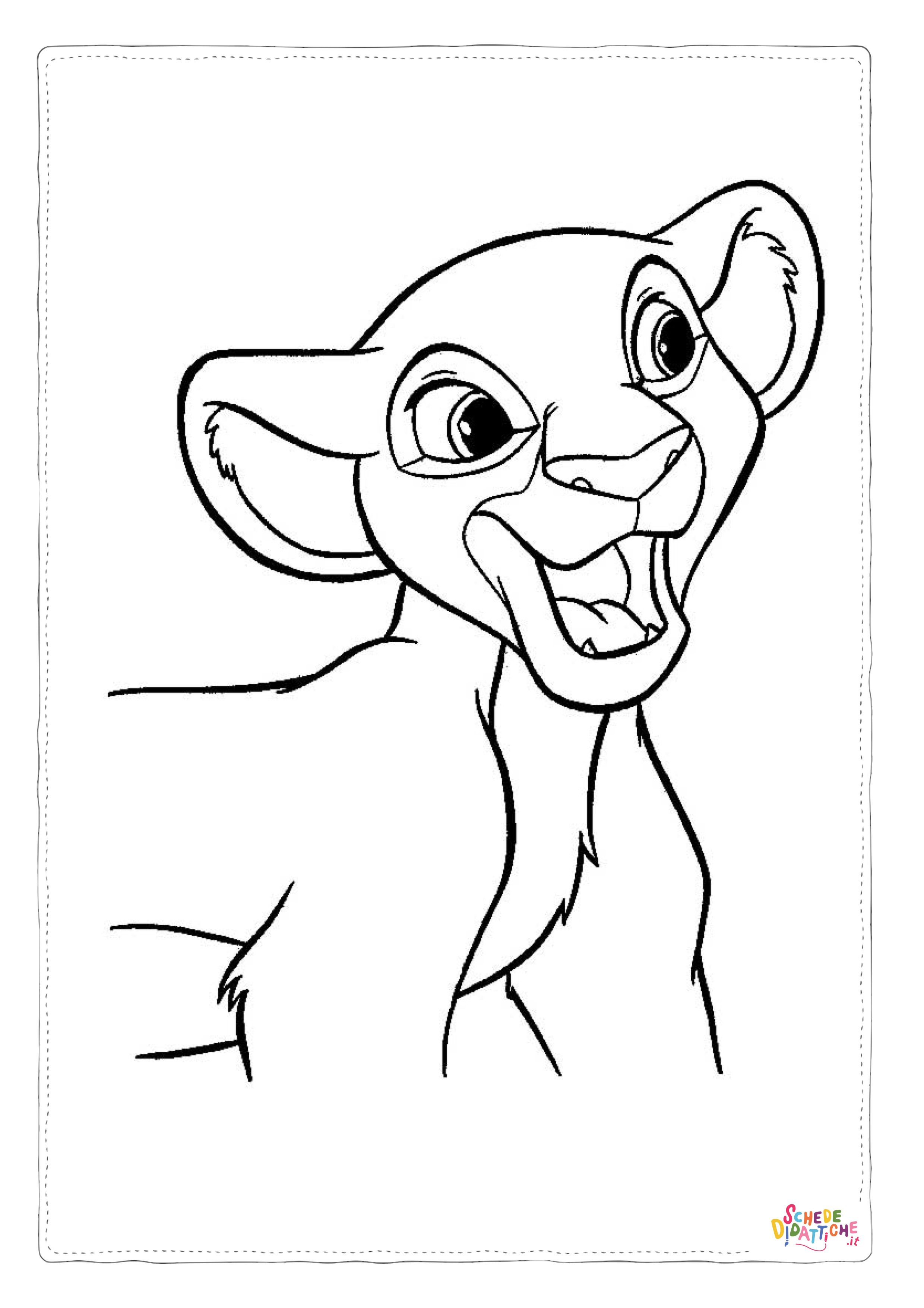 Disegno di Re Leone da stampare e colorare 56