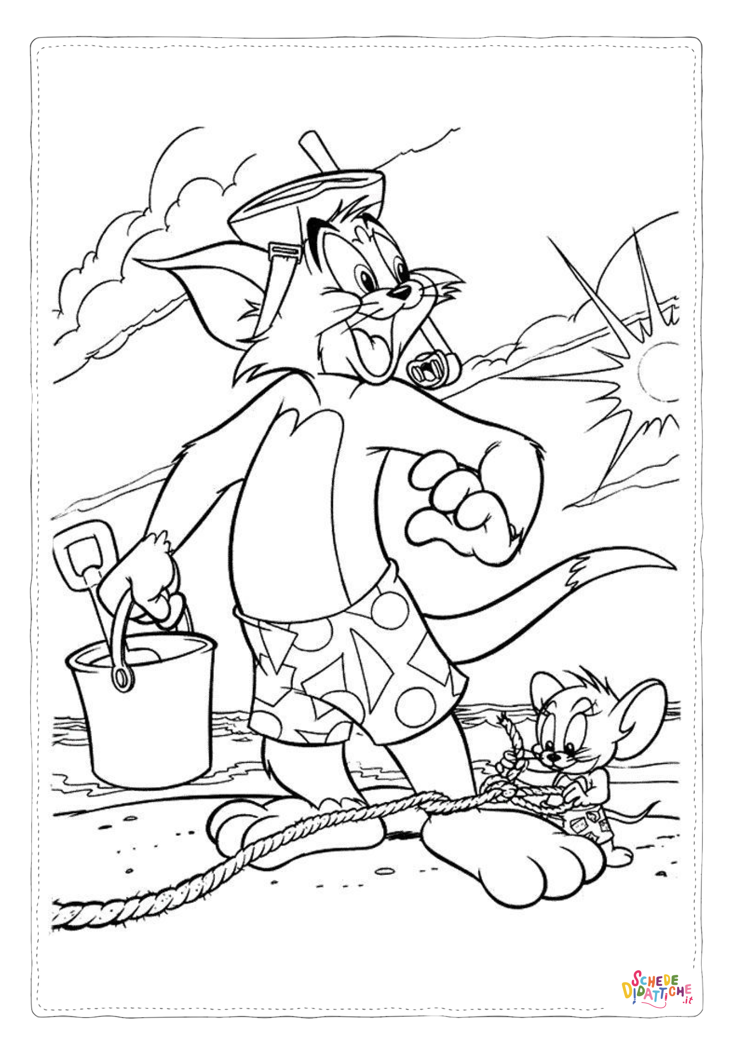 Disegno "Disegno di Tom e Jerry da stampare e colorare 63" Disegno di Tom e Jerry da stampare e colorare 63