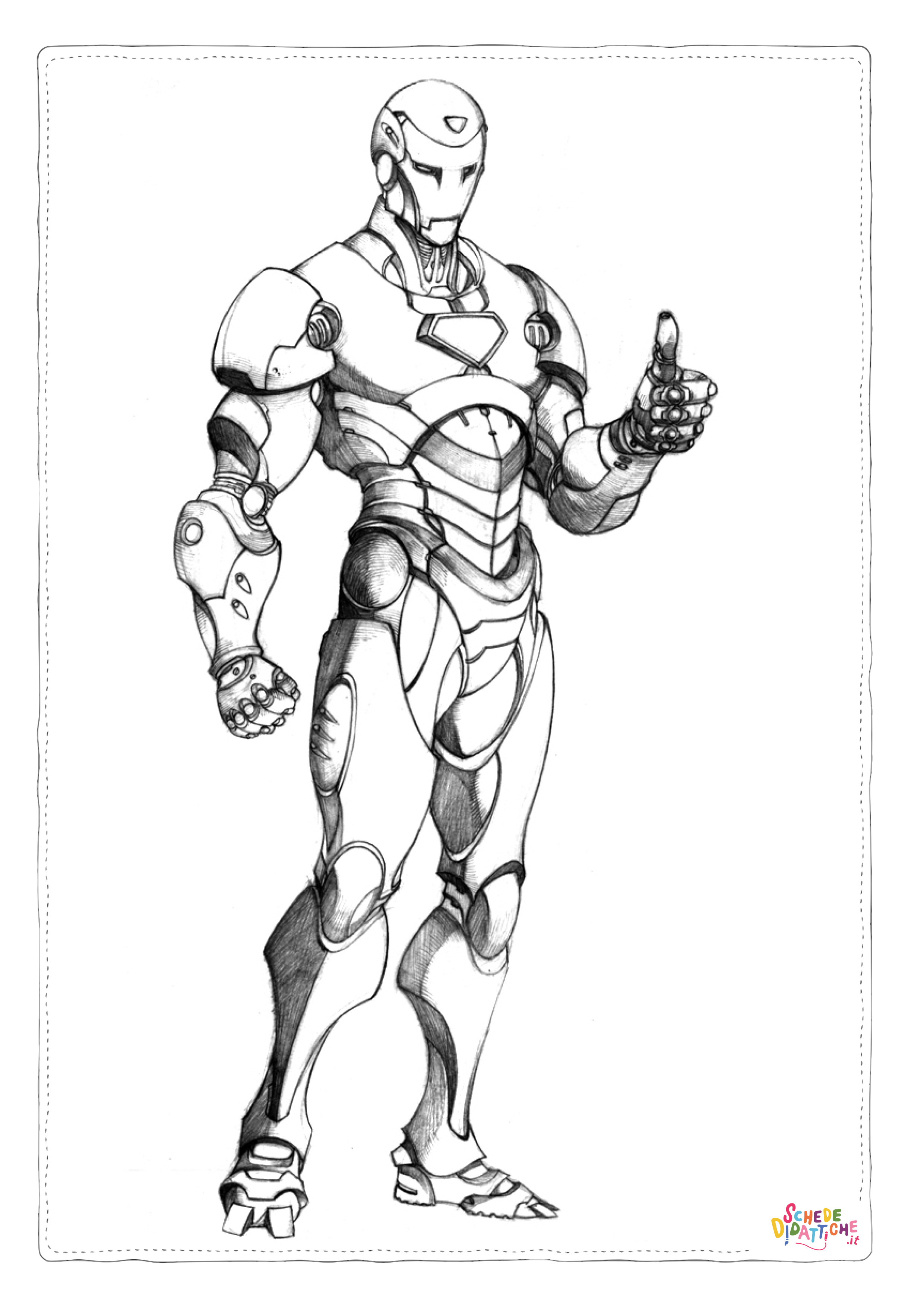 Disegno di Iron Man da stampare e colorare 2