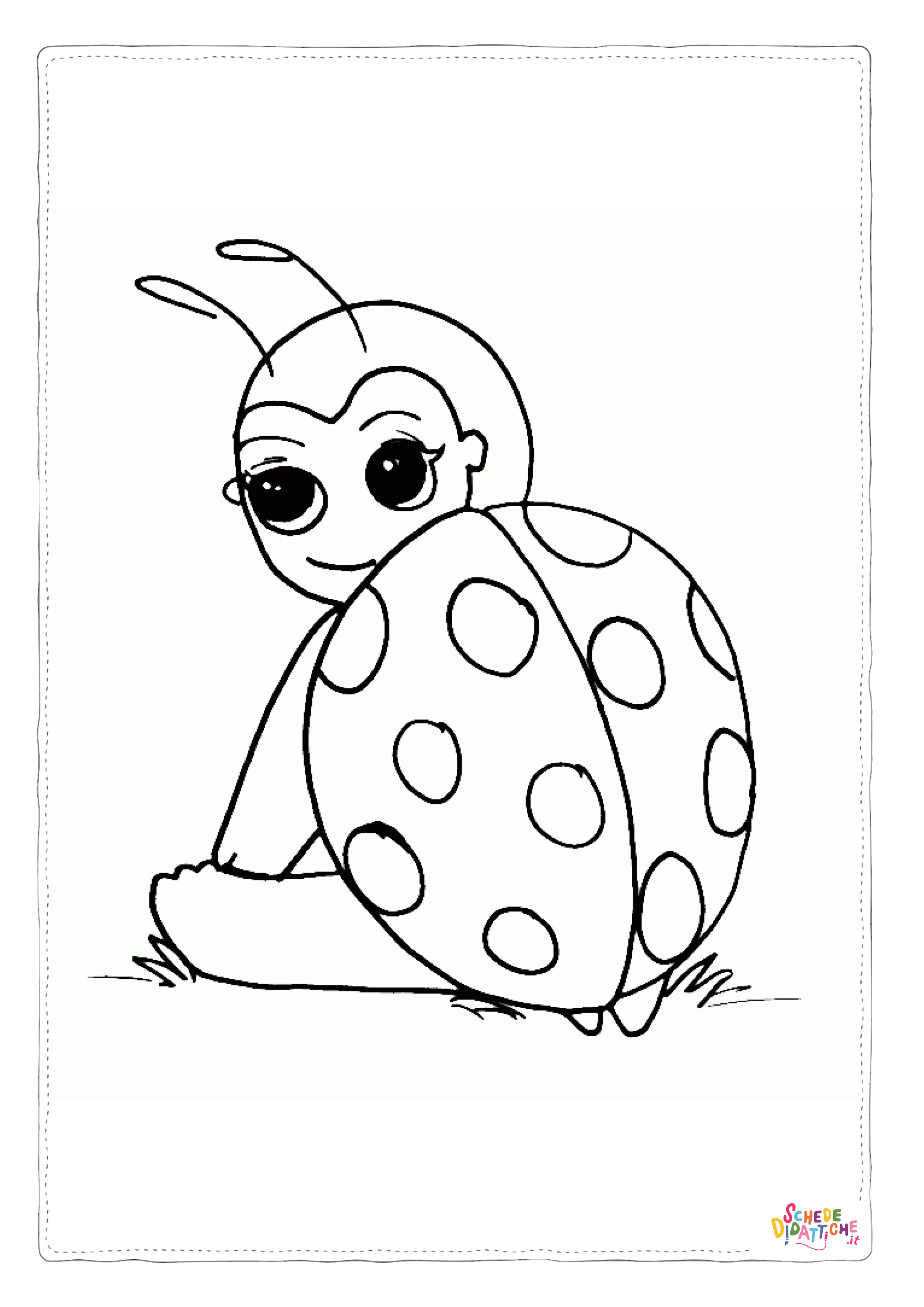 Disegno di coccinella da stampare e colorare 17