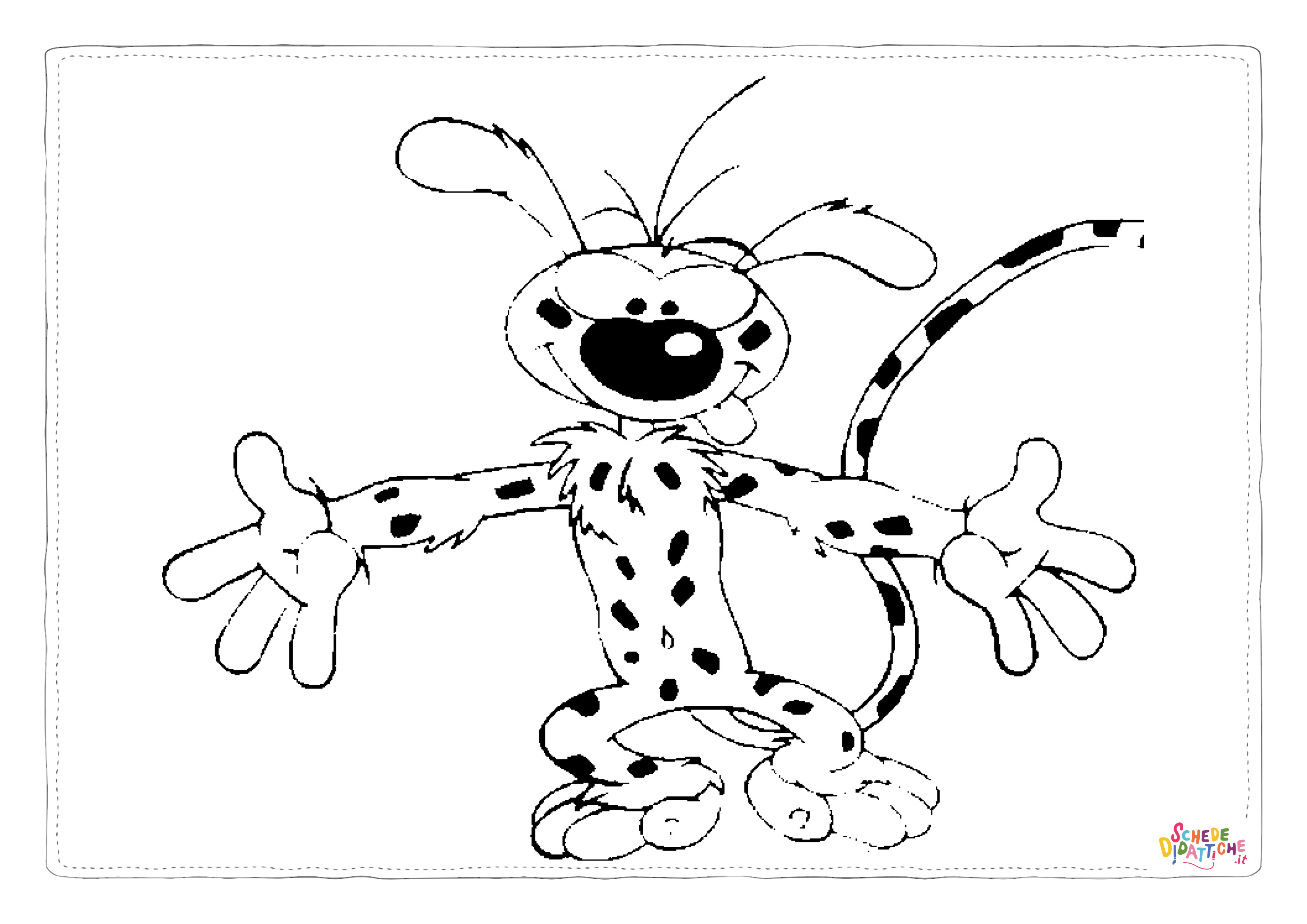 Disegno di Marsupilami da stampare e colorare