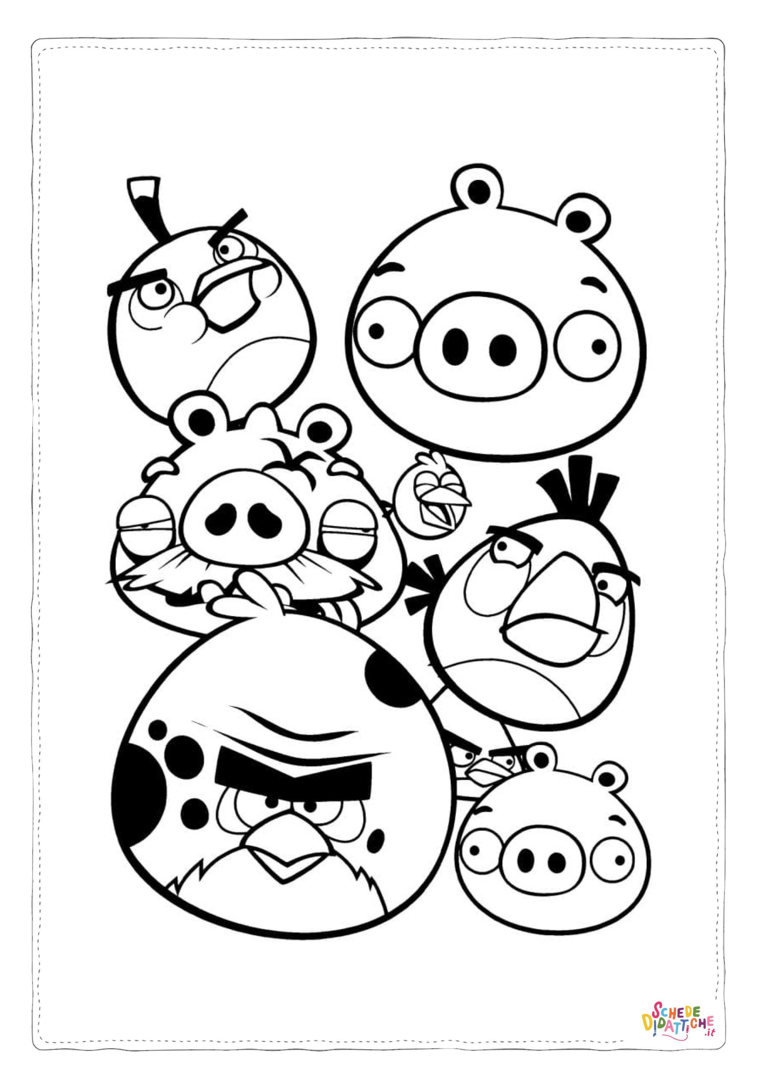 Disegno di Angry birds da stampare e colorare 87