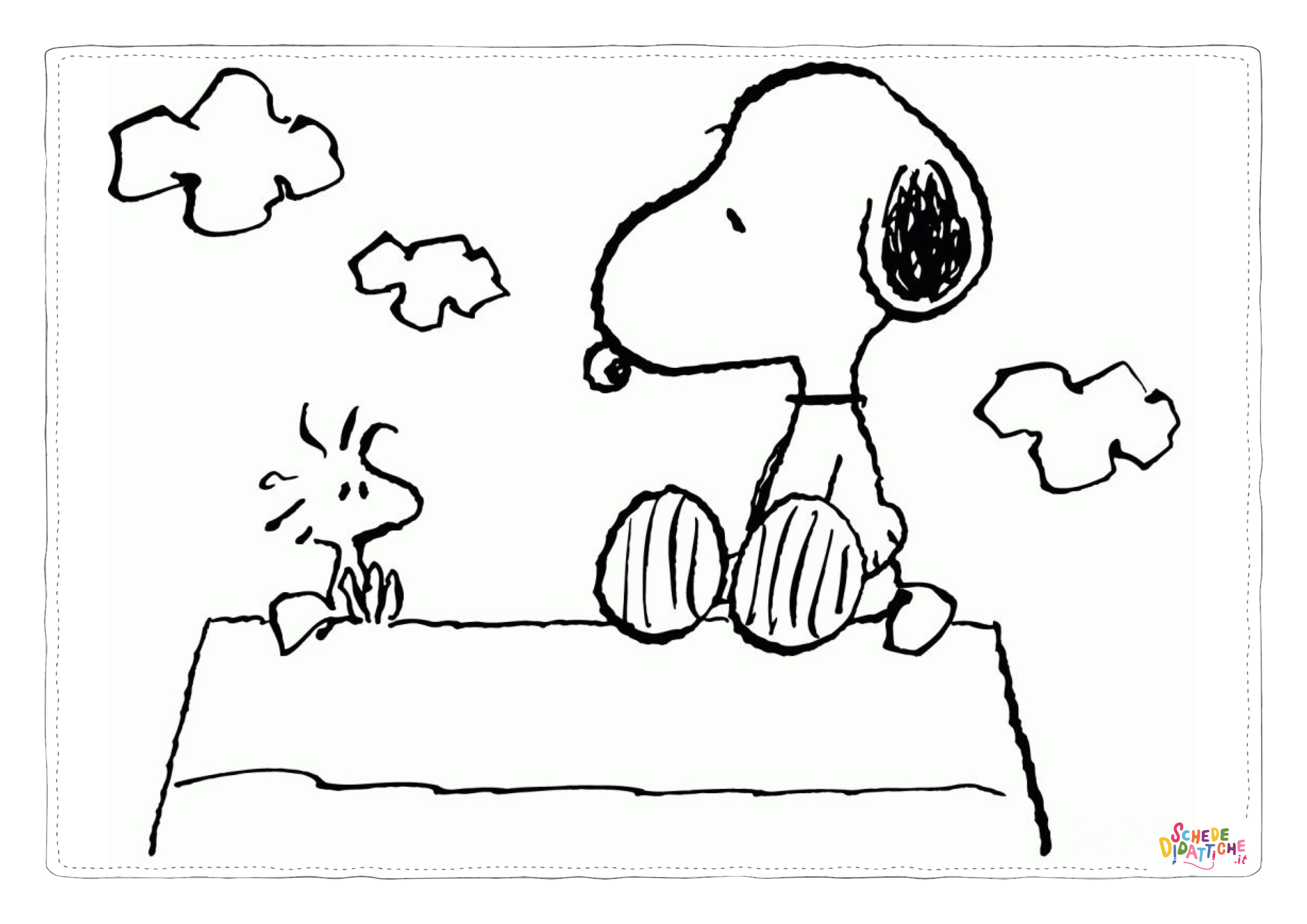 Disegno di Snoopy da stampare e colorare 43