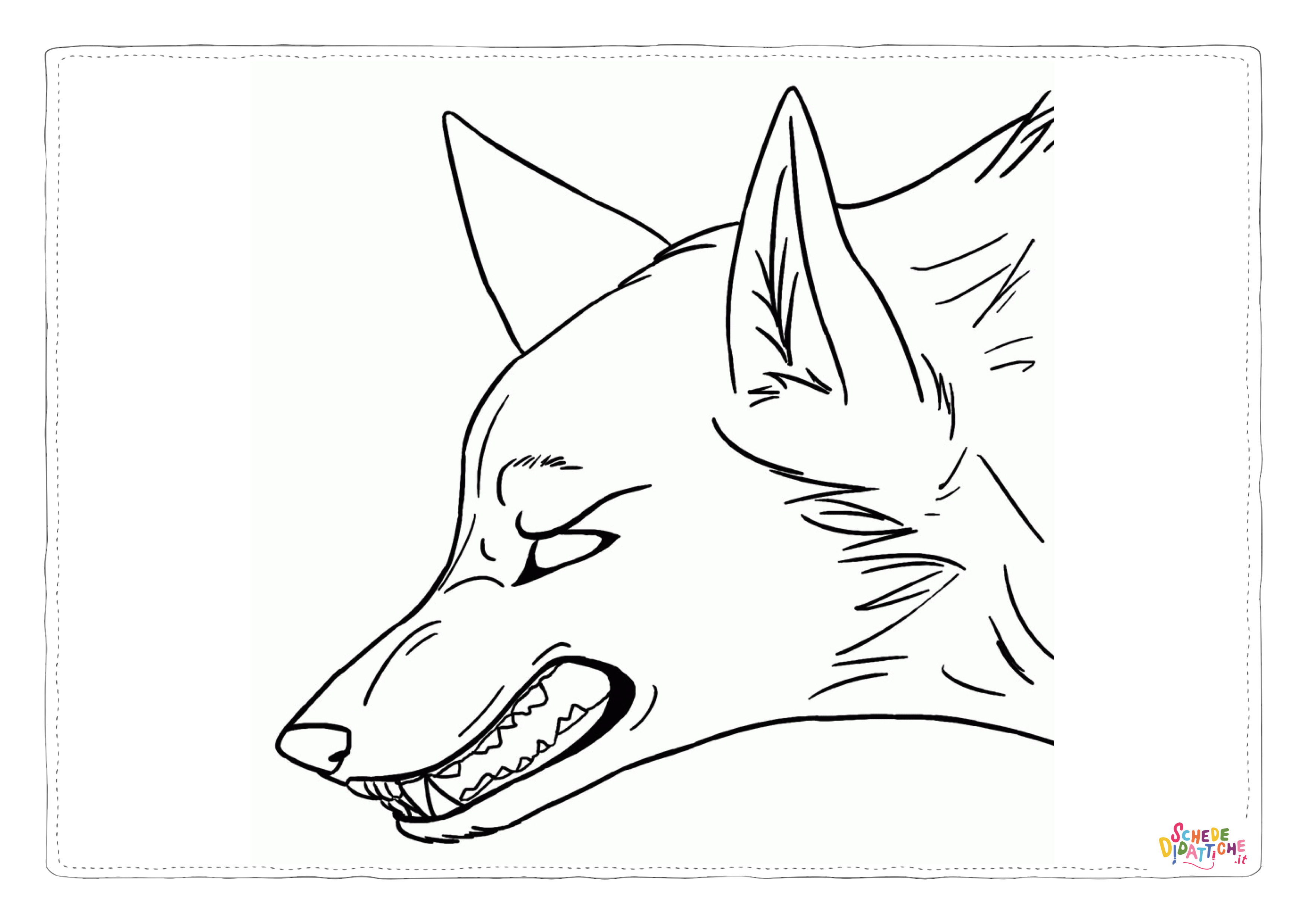 Disegno di lupo da stampare e colorare 39