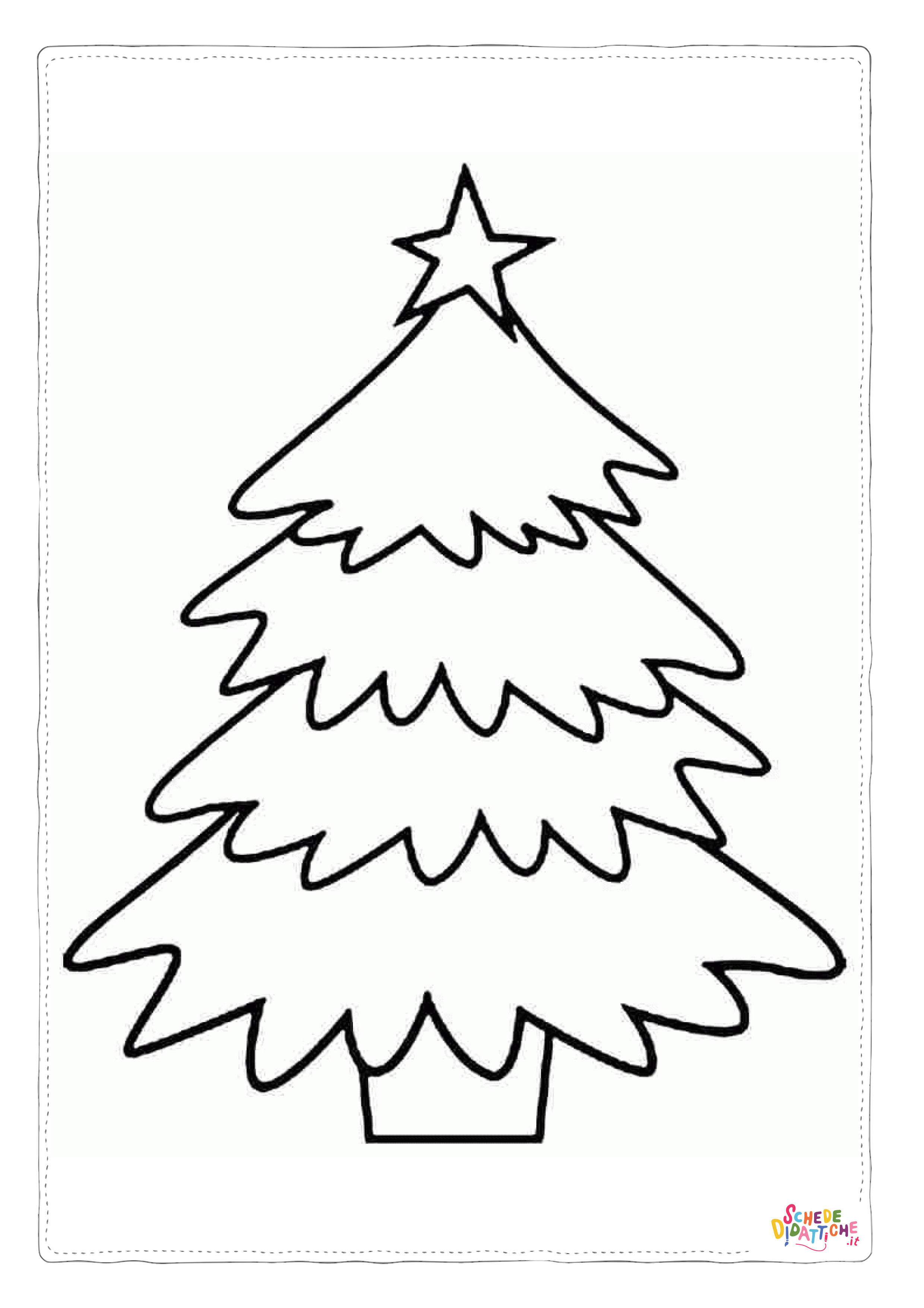 Disegno "Disegno di albero di Natale da stampare e colorare 195" Disegno di albero di Natale da stampare e colorare 195
