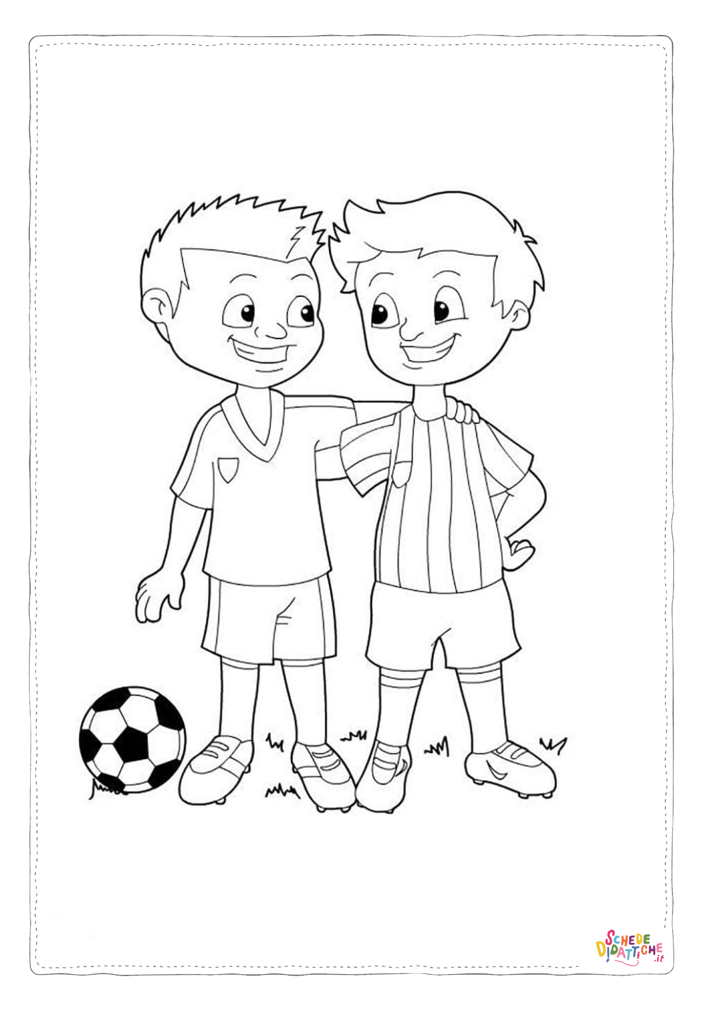 Disegno "Disegno di calcio da stampare e colorare 51" Disegno di calcio da stampare e colorare 51