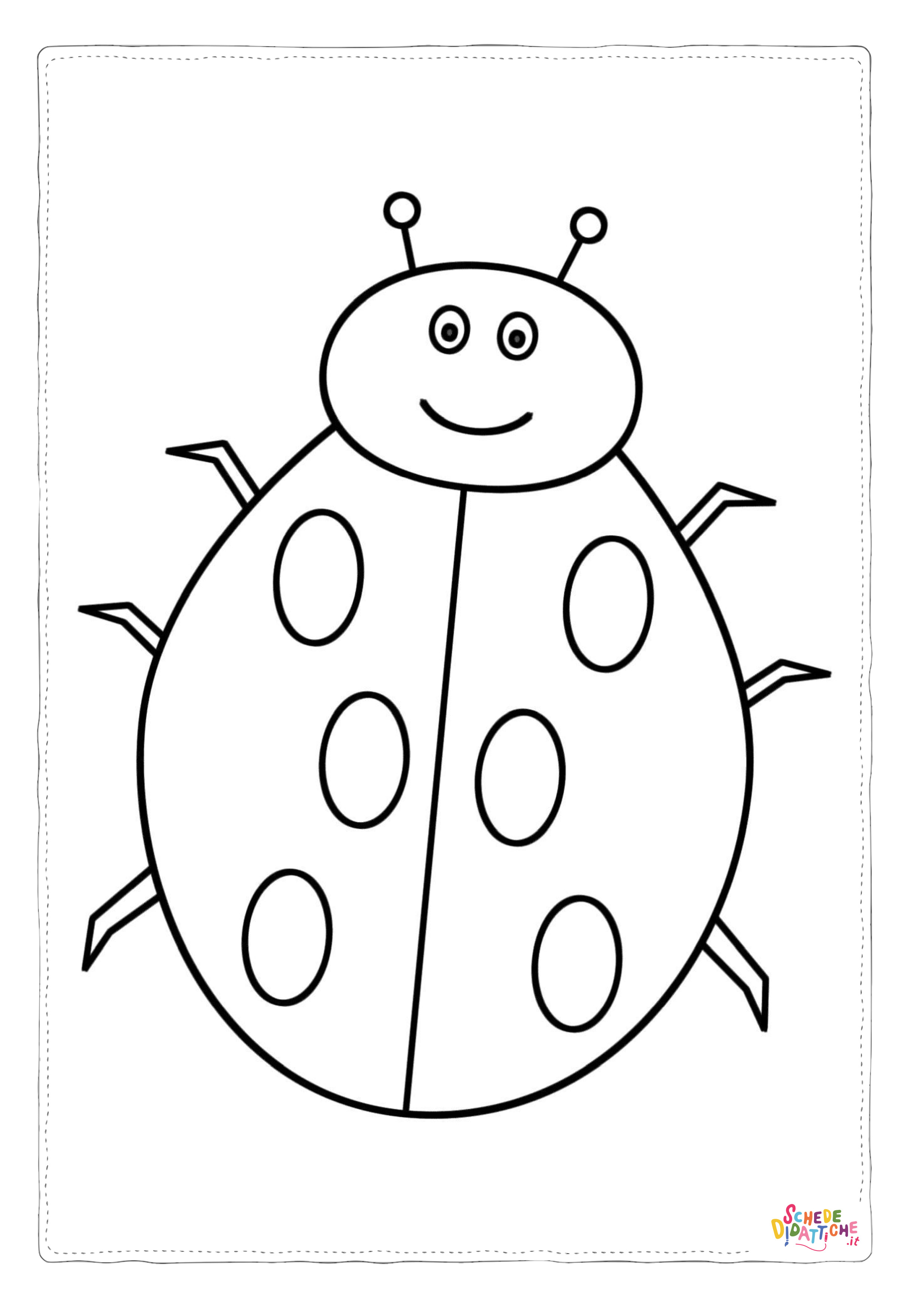 Disegno "Disegno di coccinella da stampare e colorare 57" Disegno di coccinella da stampare e colorare 57
