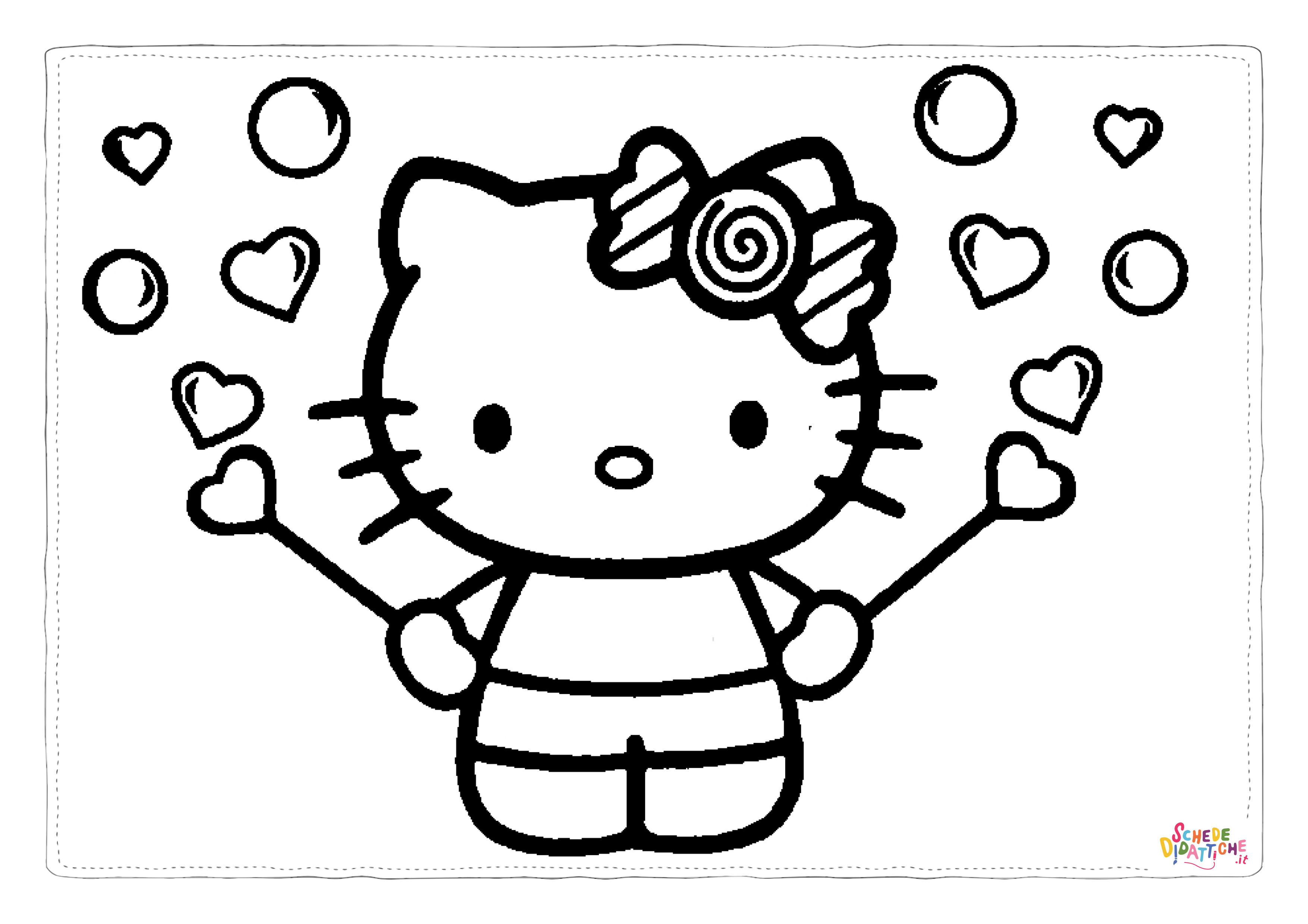Disegno "Disegno di Hello Kitty da stampare e colorare 53" Disegno di Hello Kitty da stampare e colorare 53