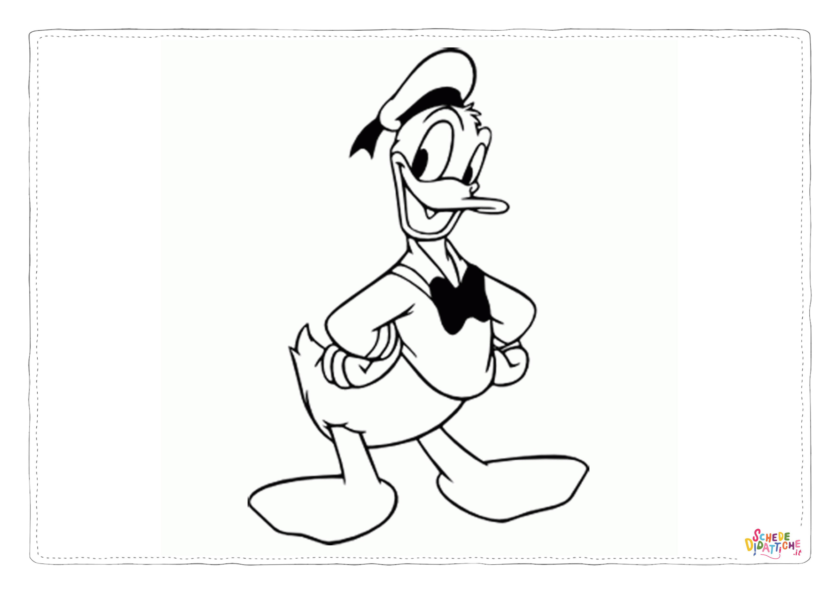 Disegno "Disegno di Paperino da stampare e colorare 15" Disegno di Paperino da stampare e colorare 15