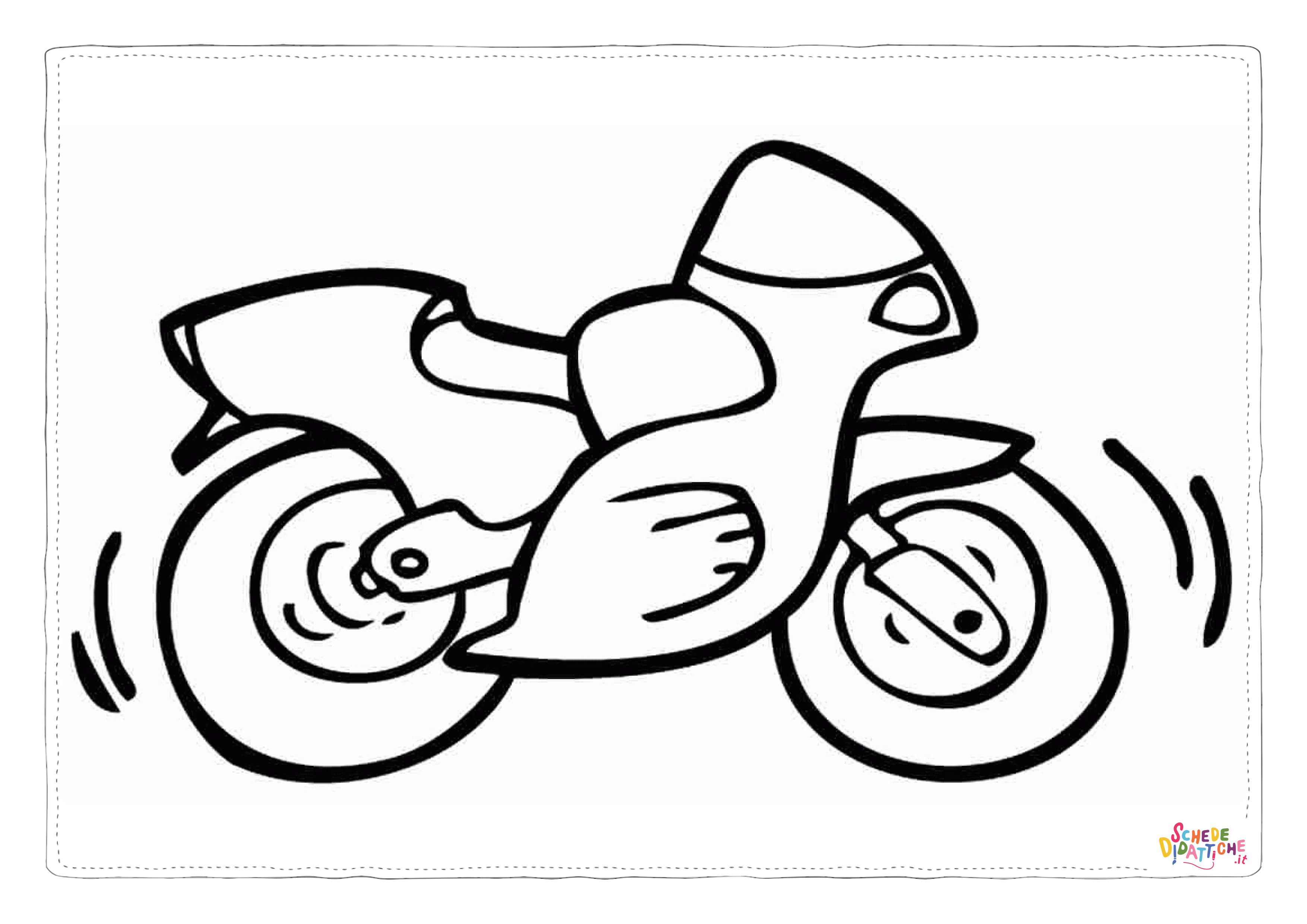 Disegno di moto da stampare e colorare 20