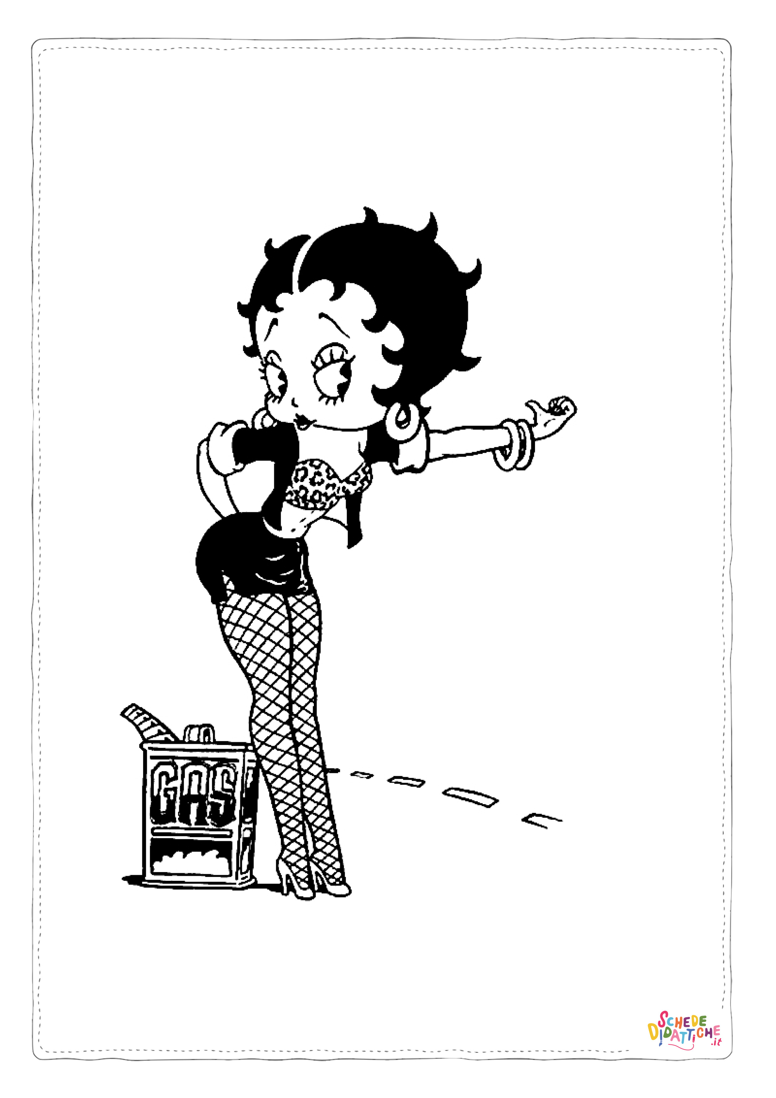 Disegno di Betty Boop da stampare e colorare